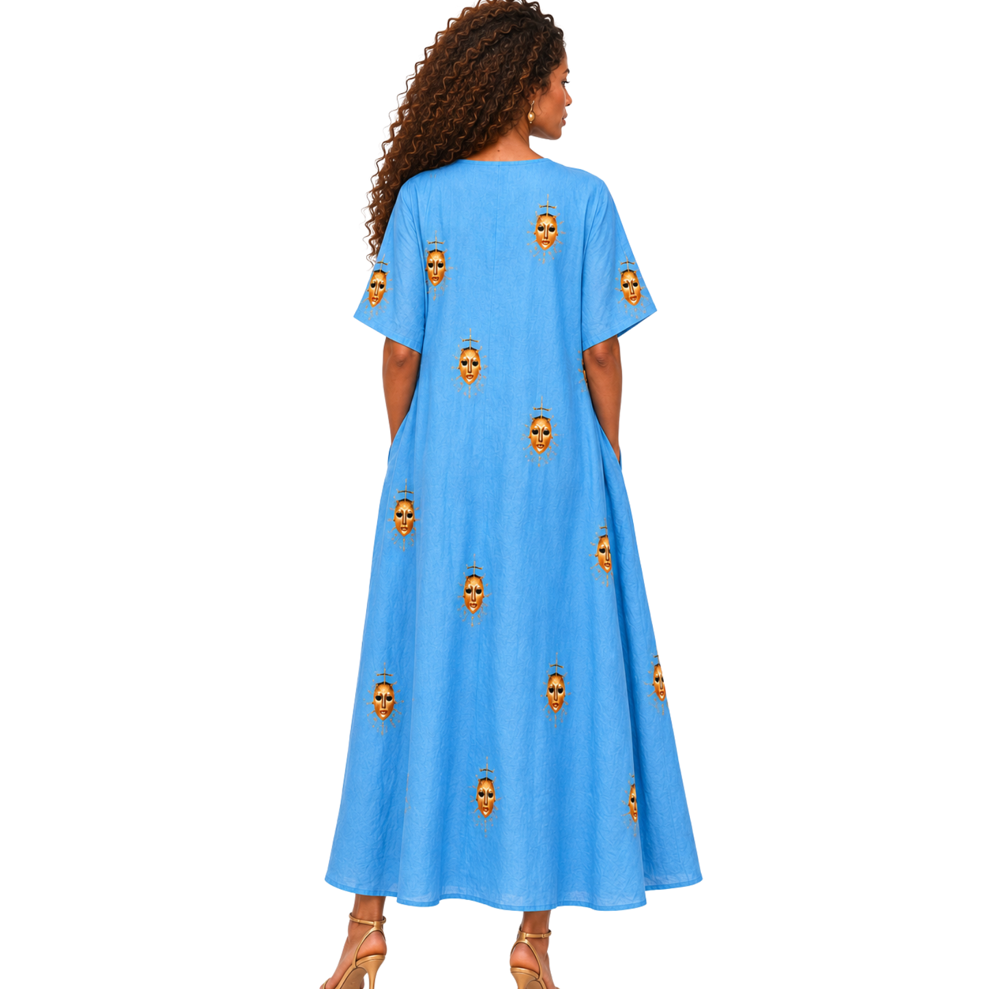 Azura Masque Flax Linen Maxi Dress | Clyde Thomas Carnival Collection