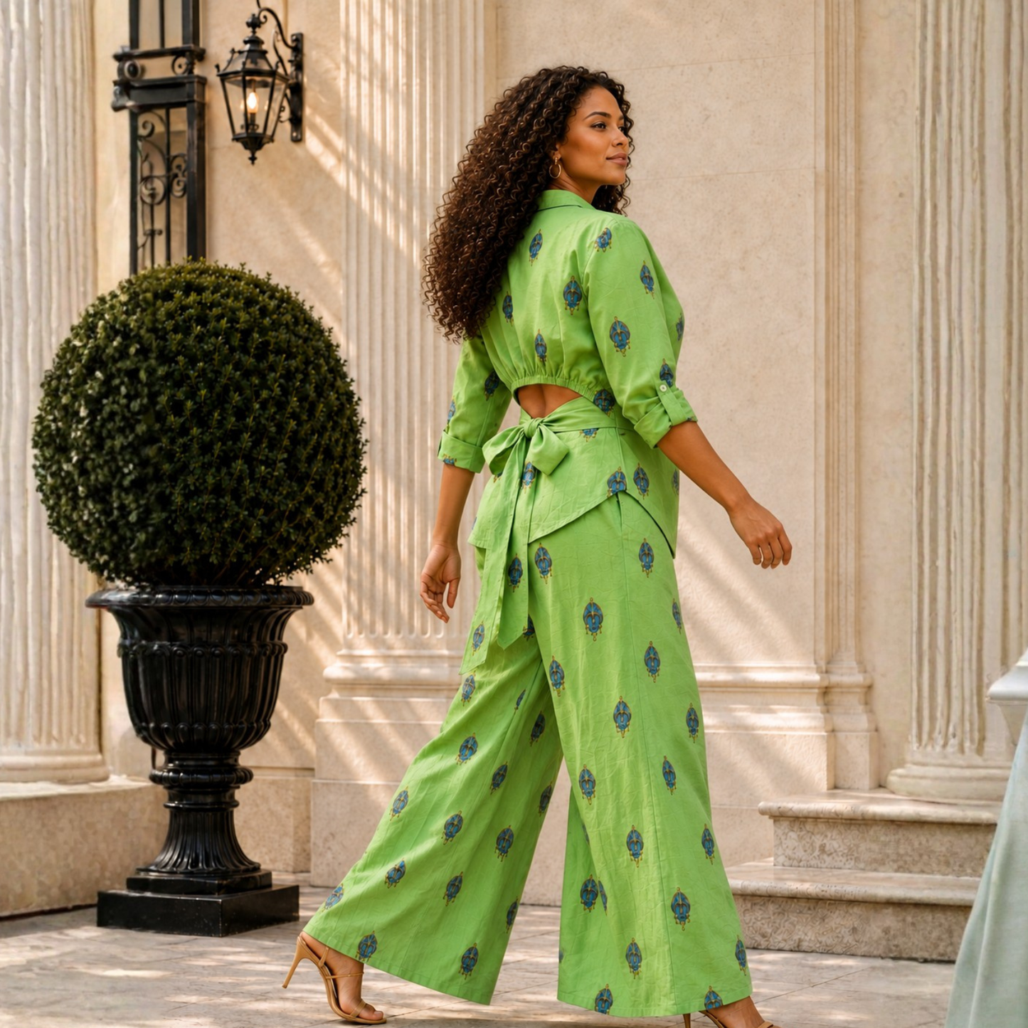 Savannah Masque 100% Flax Linen Wide-Leg Pants