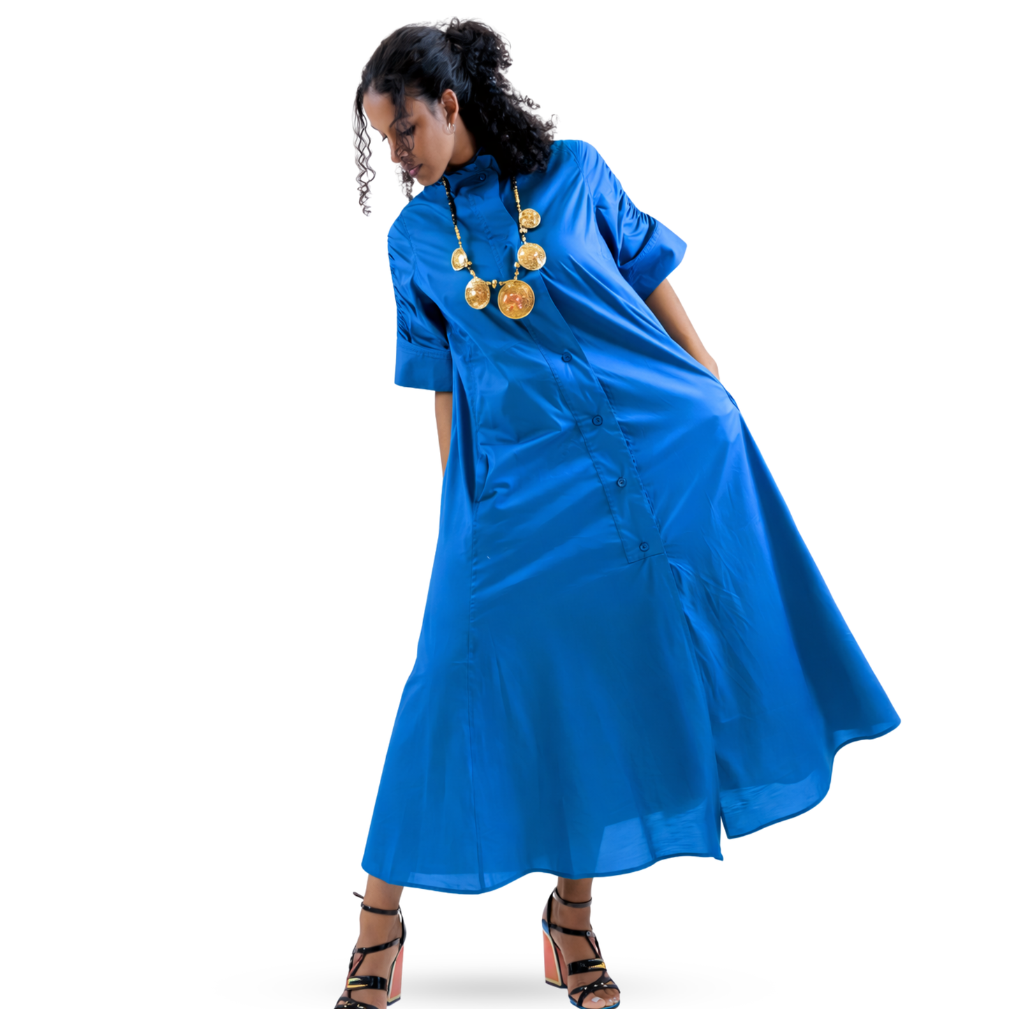 Mila Relaxed Egyptian Cotton Shirt Dress