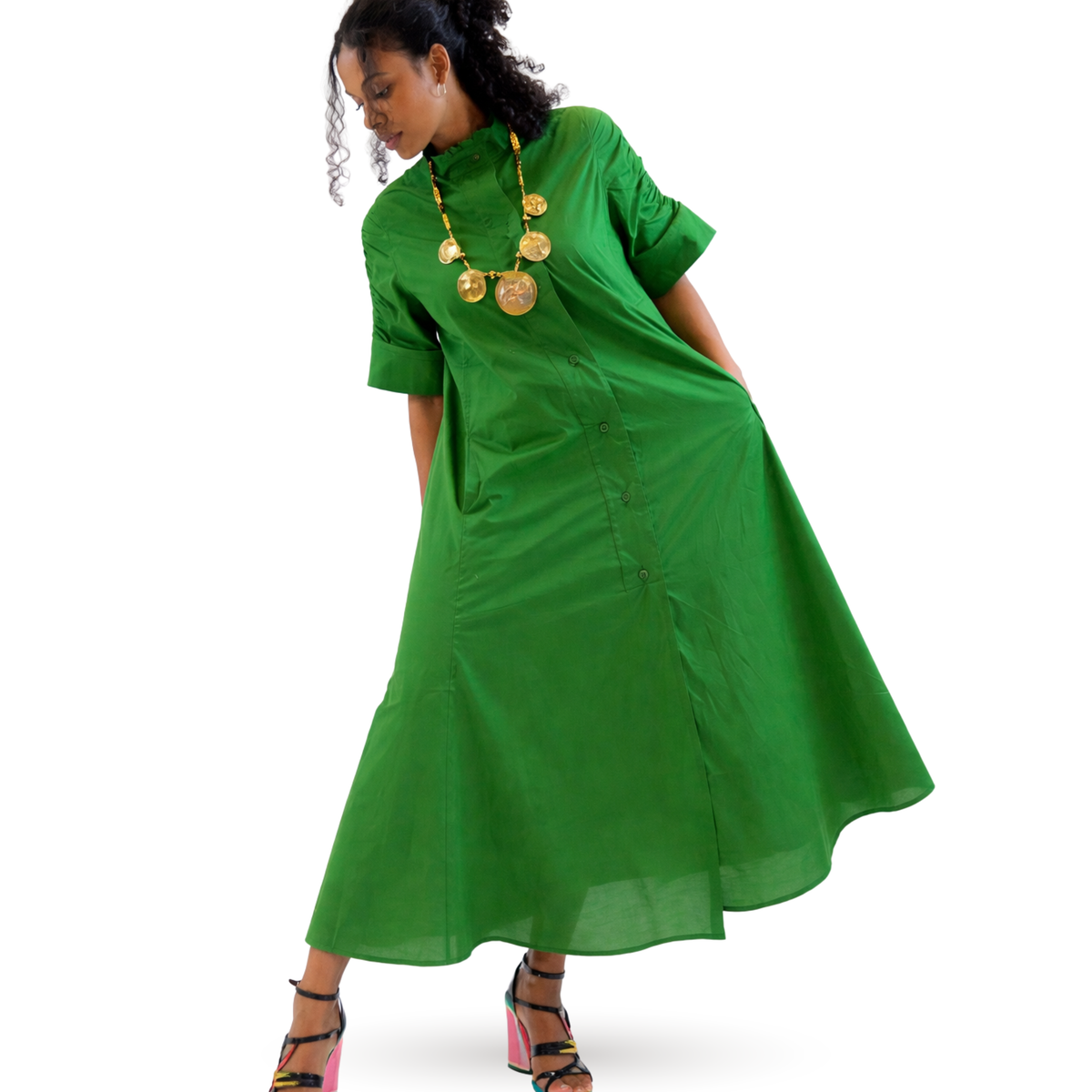 Mila Relaxed Egyptian Cotton Shirt Dress