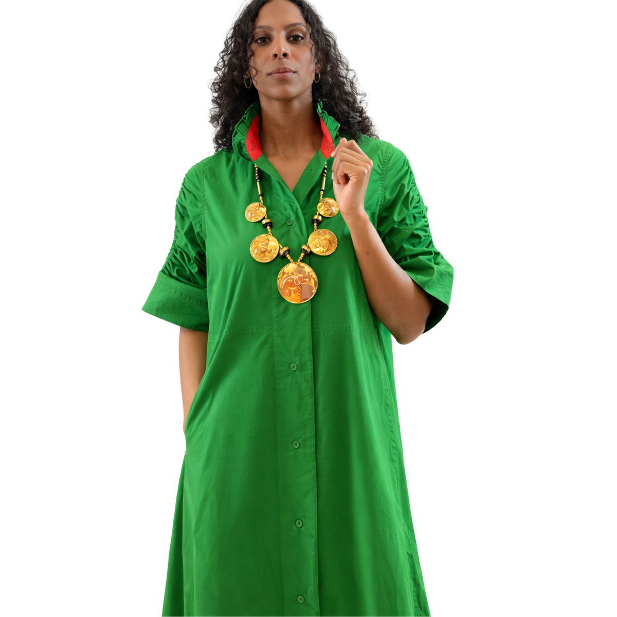 Mila Relaxed Egyptian Cotton Shirt Dress