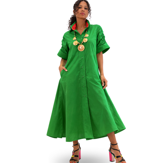 Mila Relaxed Egyptian Cotton Shirt Dress