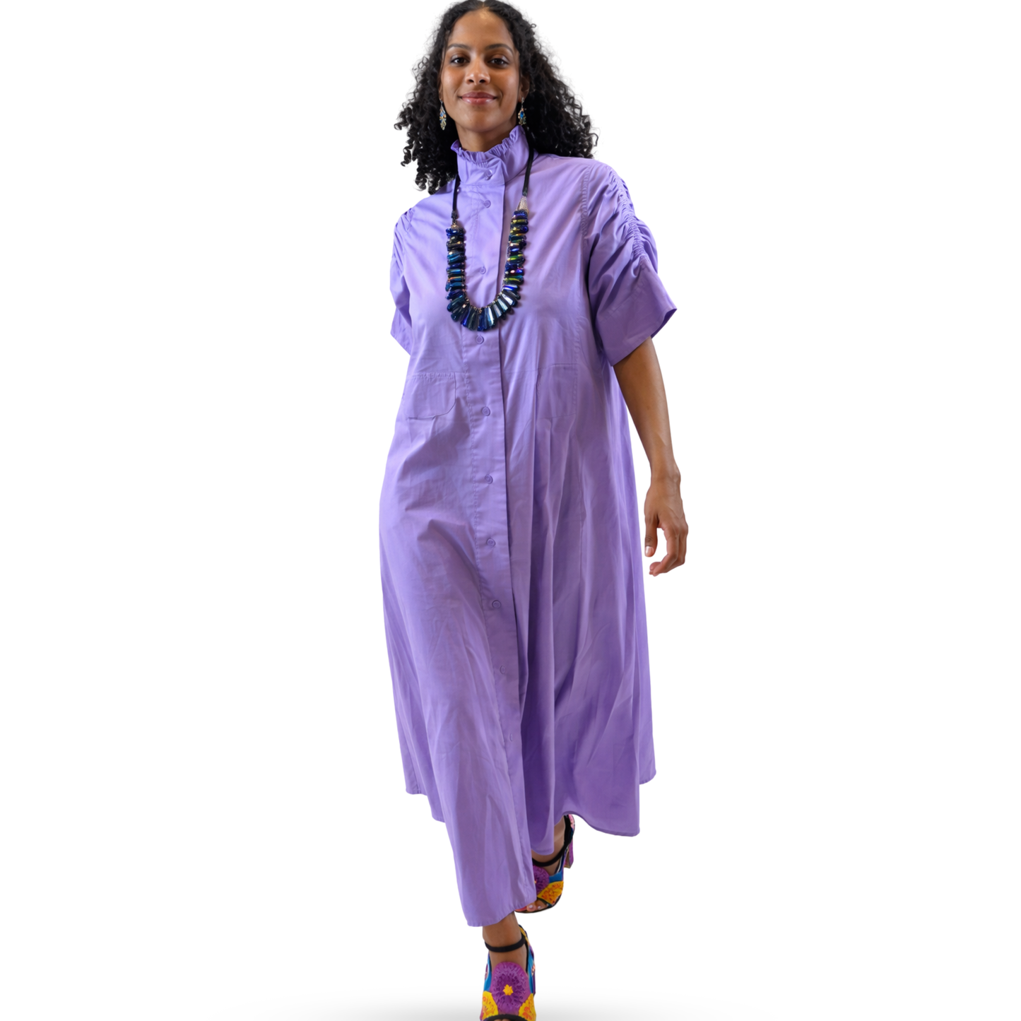 Mila Relaxed Egyptian Cotton Shirt Dress