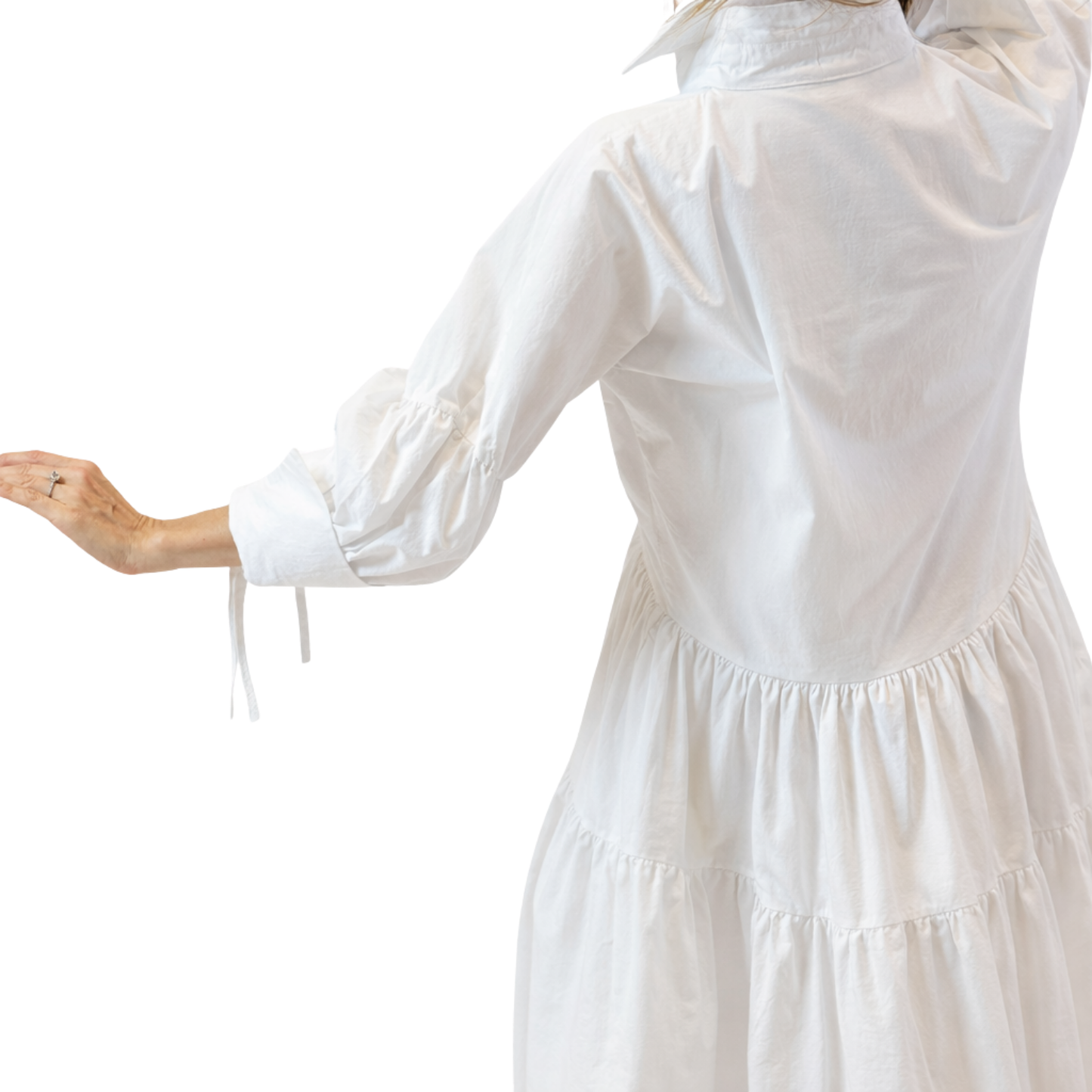 Ria Tiered Cotton Midi Dress