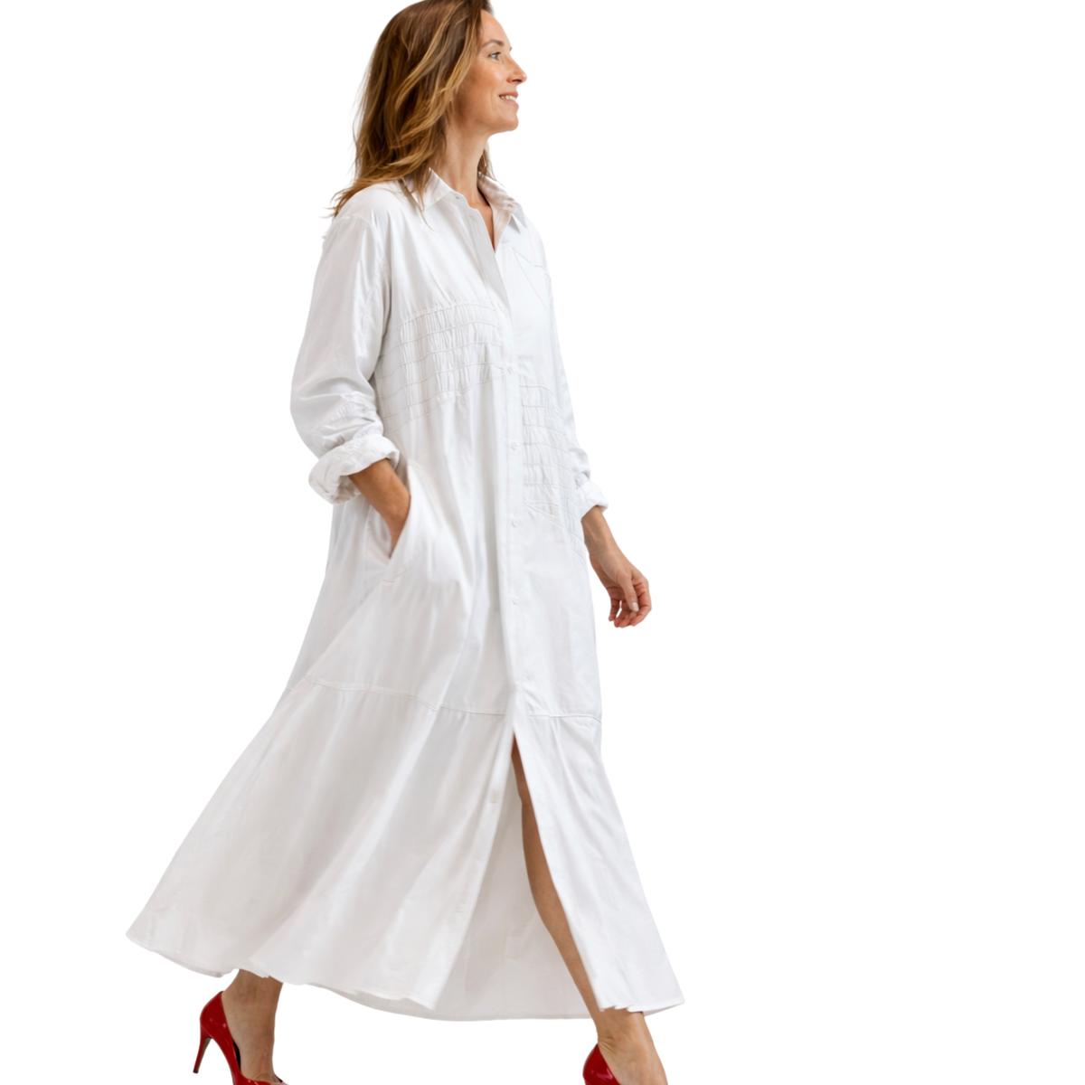 Noelle Classic Poplin Maxi Dress