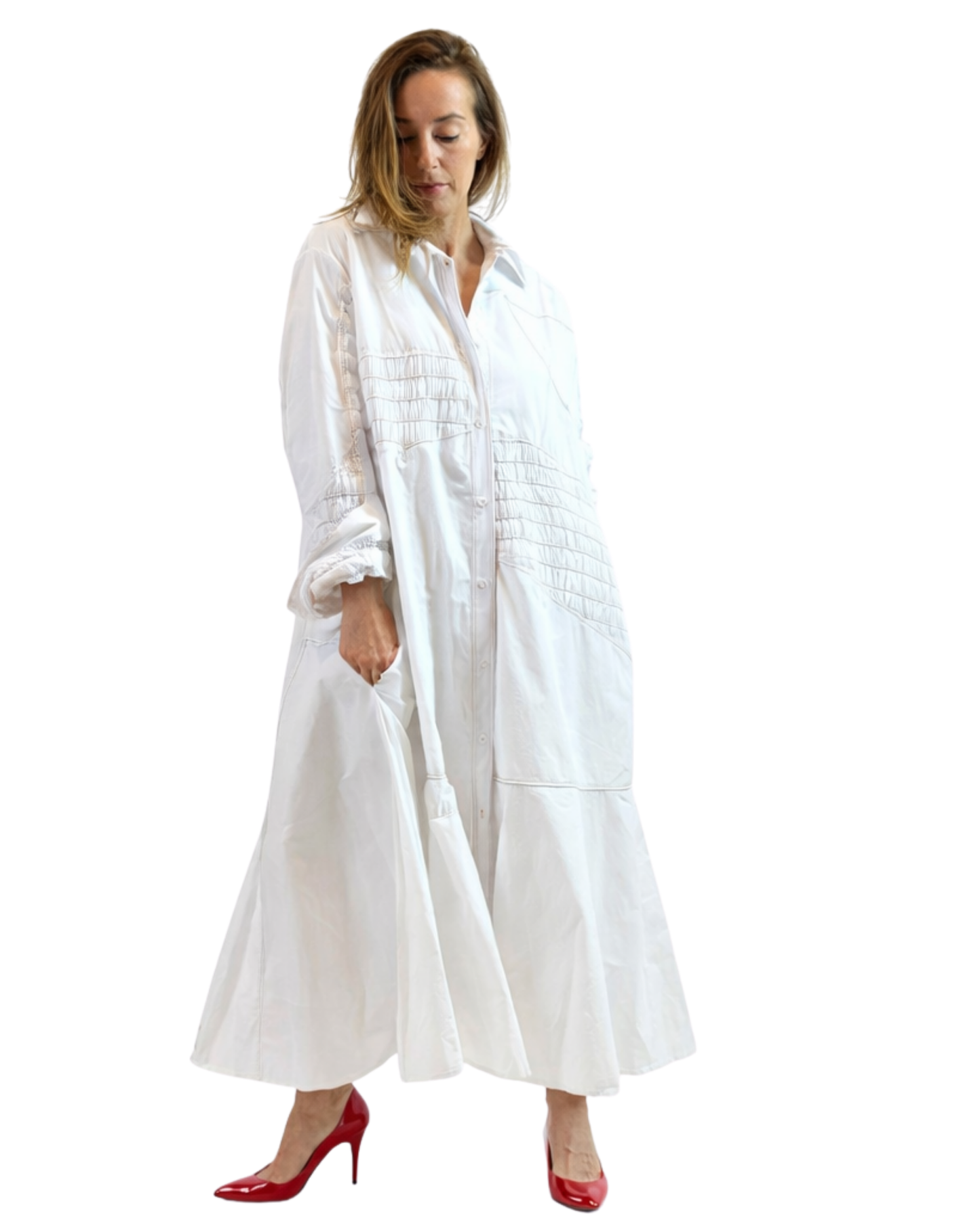 Noelle Classic Poplin Maxi Dress