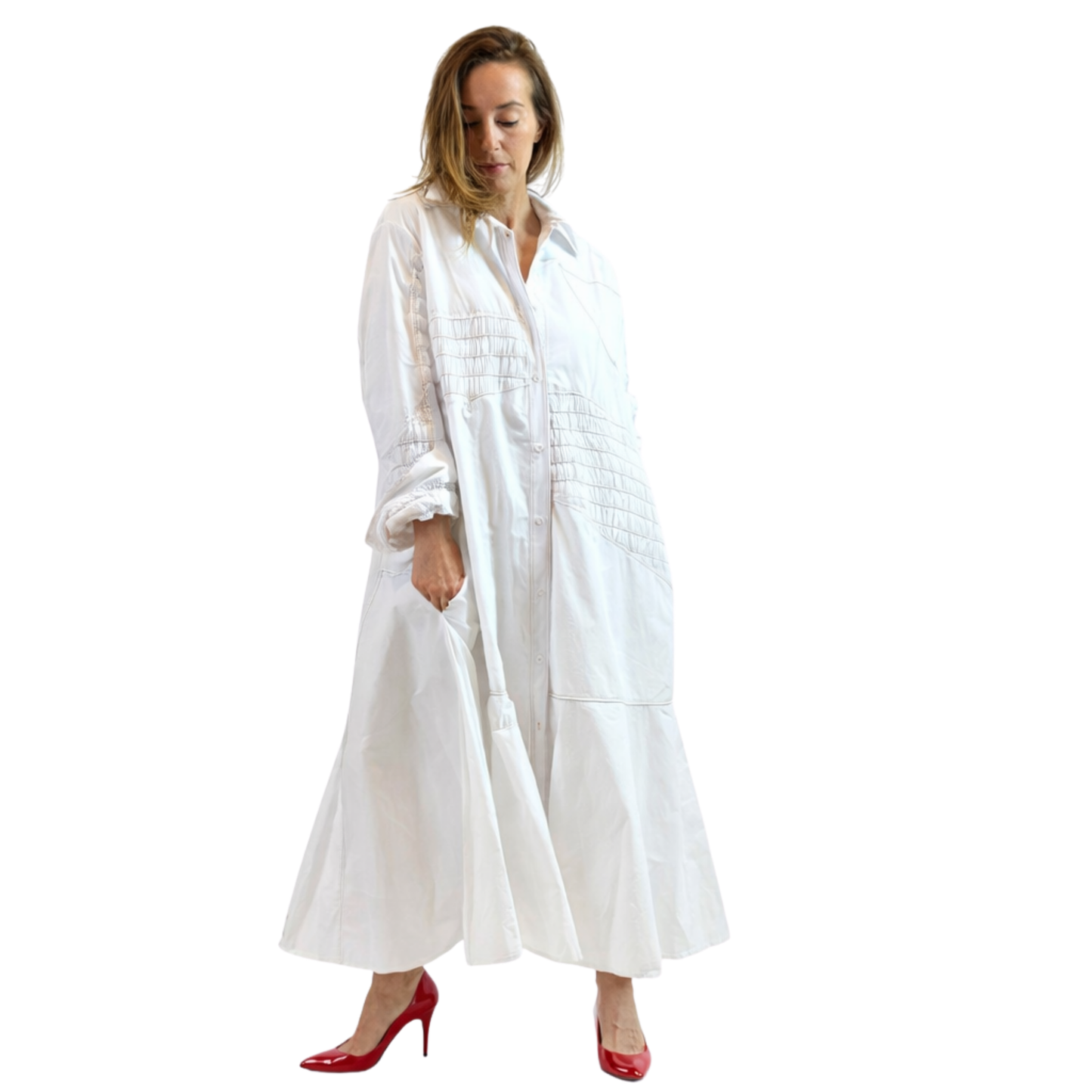 Noelle Classic Poplin Maxi Dress