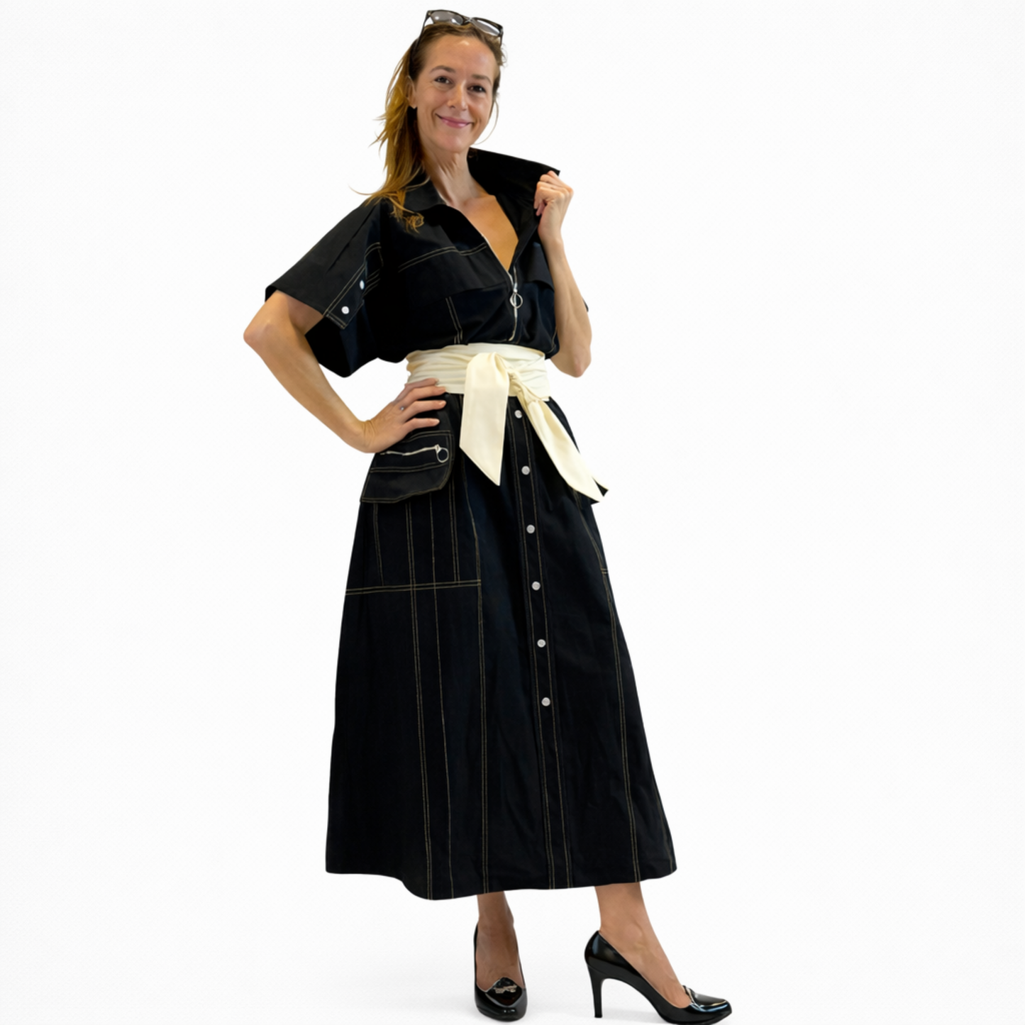 Amara Utility Chic Maxi Dress
