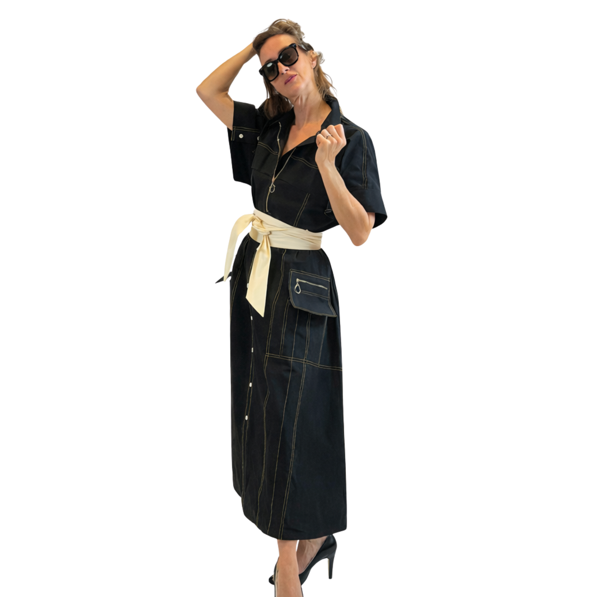 Amara Utility Chic Maxi Dress