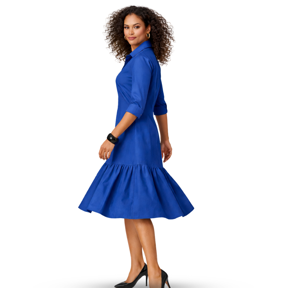 Lana Egyptian Cotton Tiered Shirt Dress