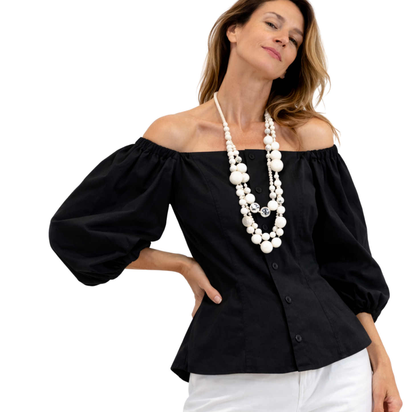 Rochelle Cotton Poplin Top