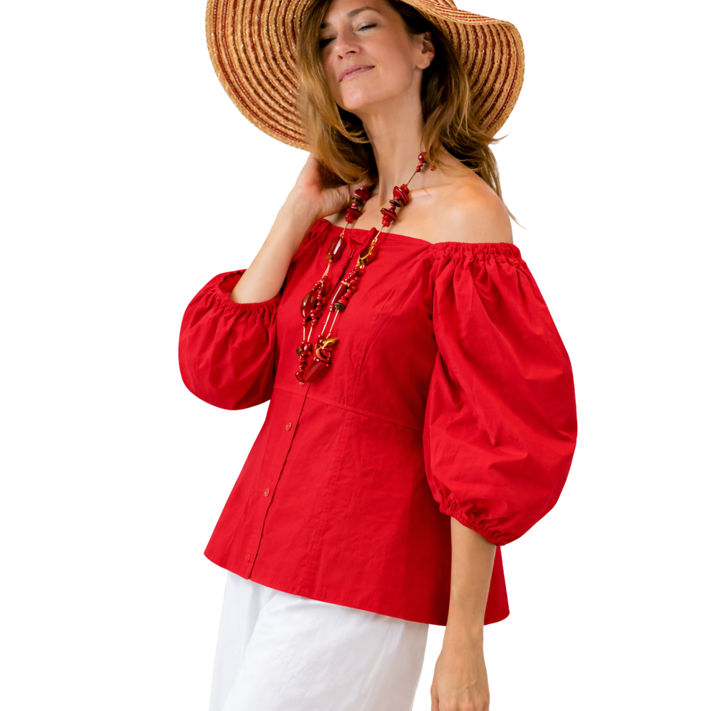 Rochelle Cotton Poplin Top