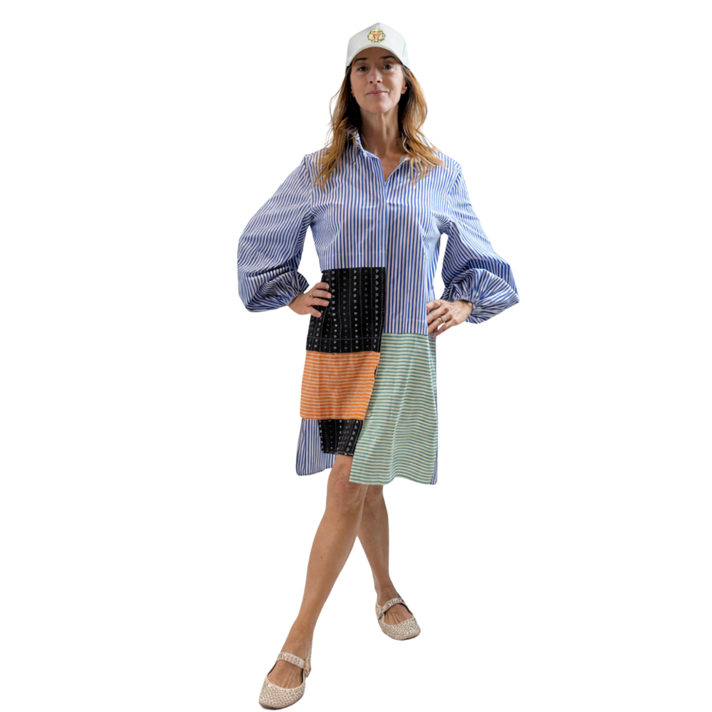 Kira Cotton Striped Patchwork Tunic