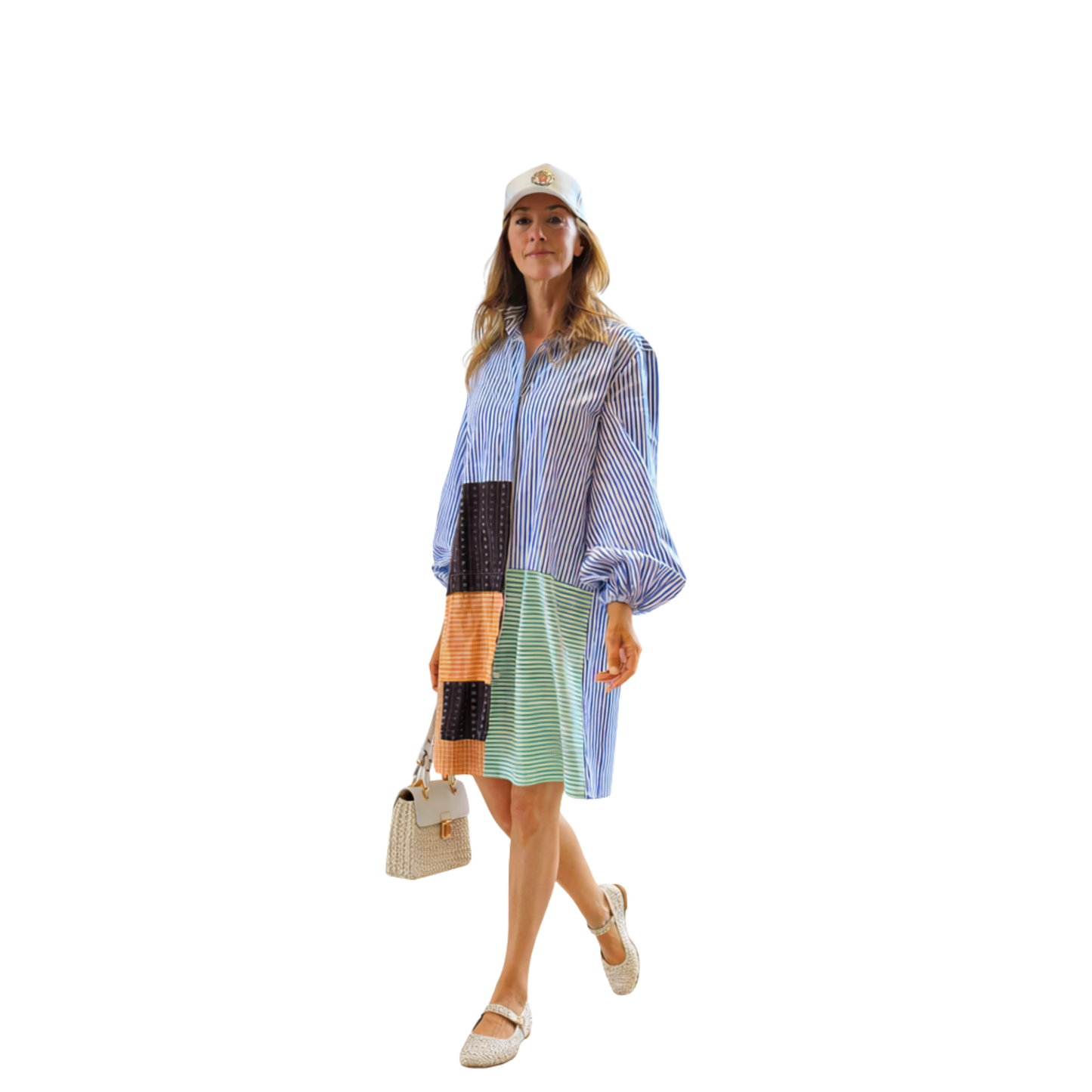 Kira Cotton Striped Patchwork Tunic