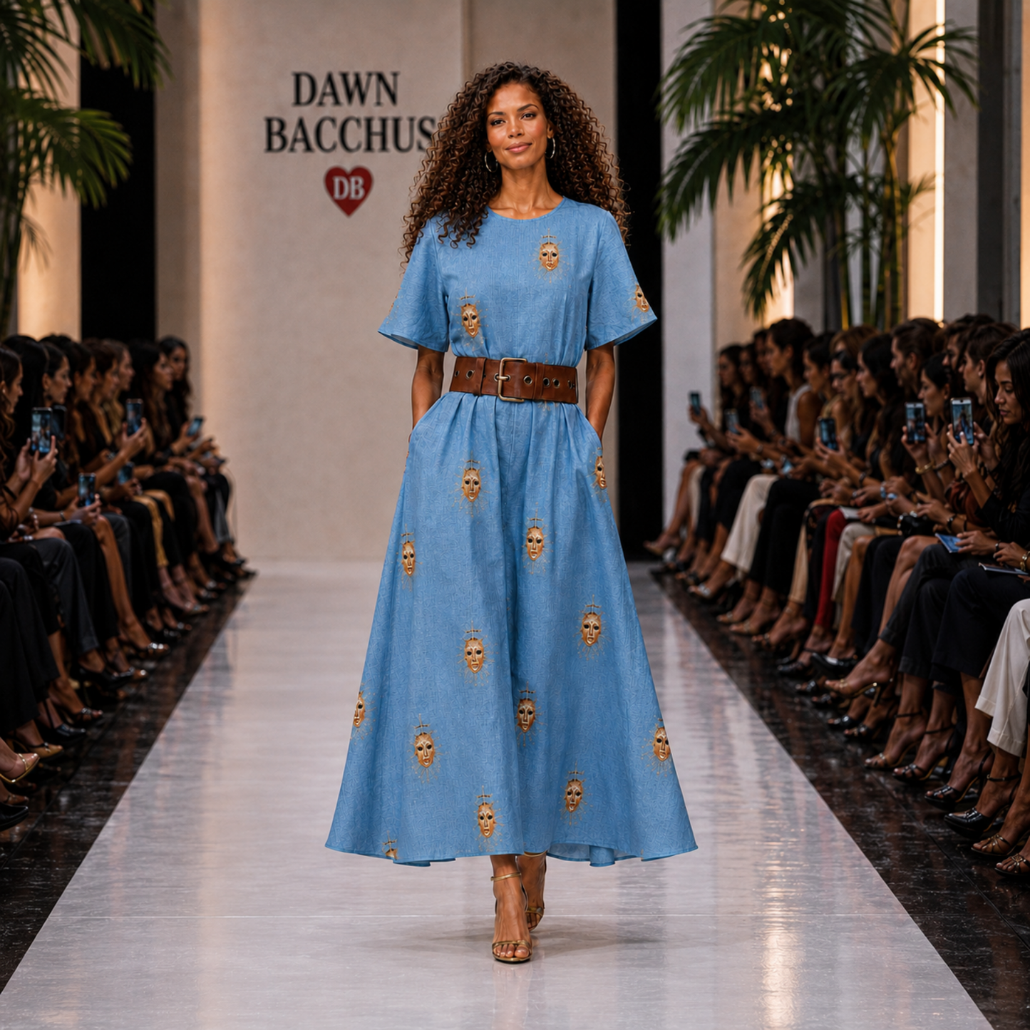 Azura Masque Flax Linen Maxi Dress | Clyde Thomas Carnival Collection