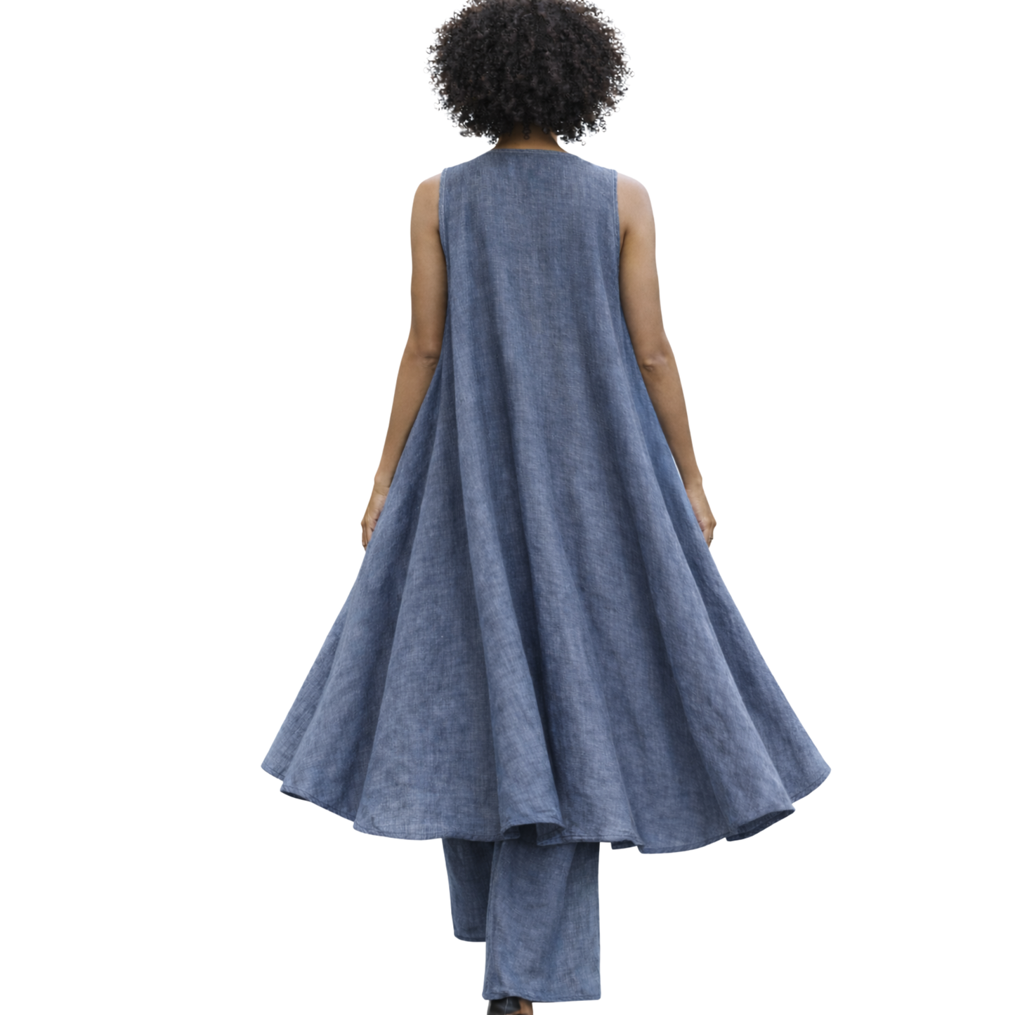 Zyanna Flax Linen 2-Piece Pants Set – Sculpted Resort Ensemble