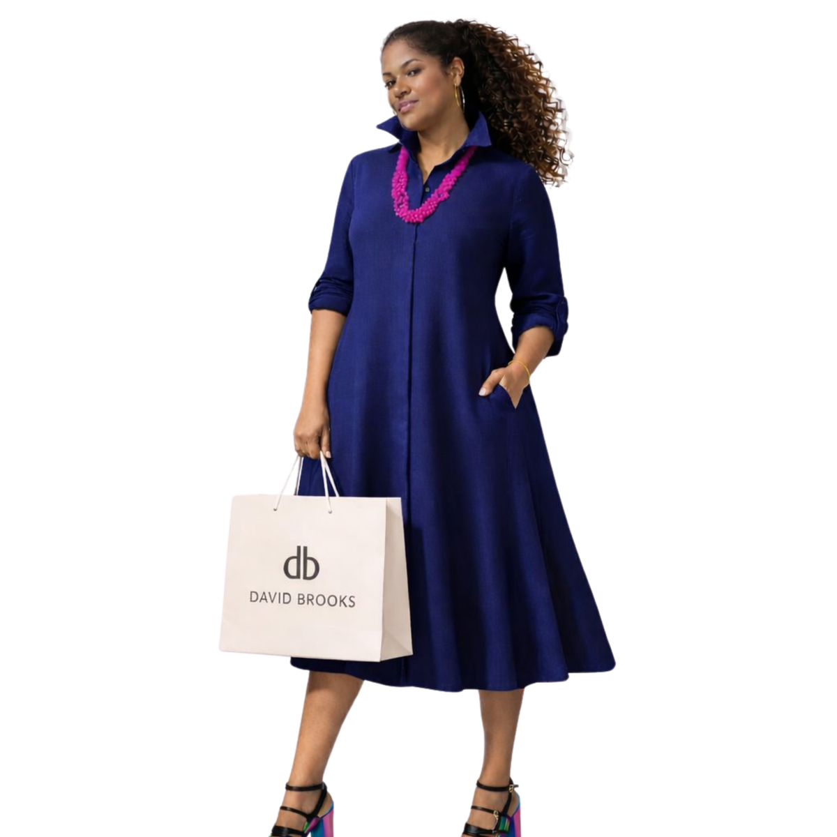 Isla Linen Bias Midi Dress