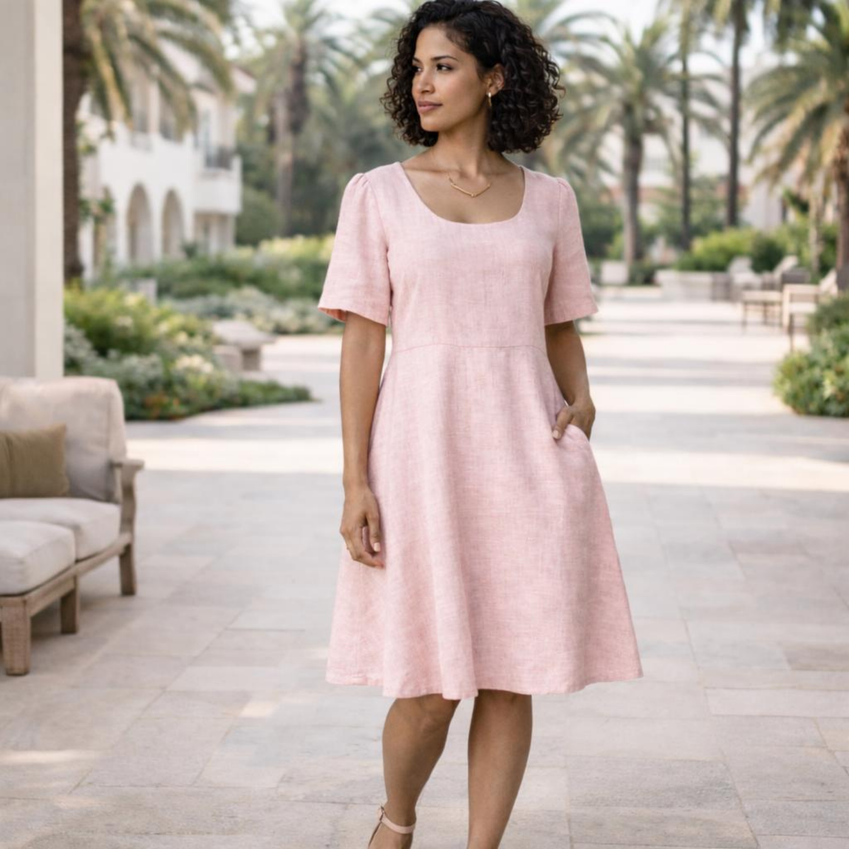 Solene Linen Dress
