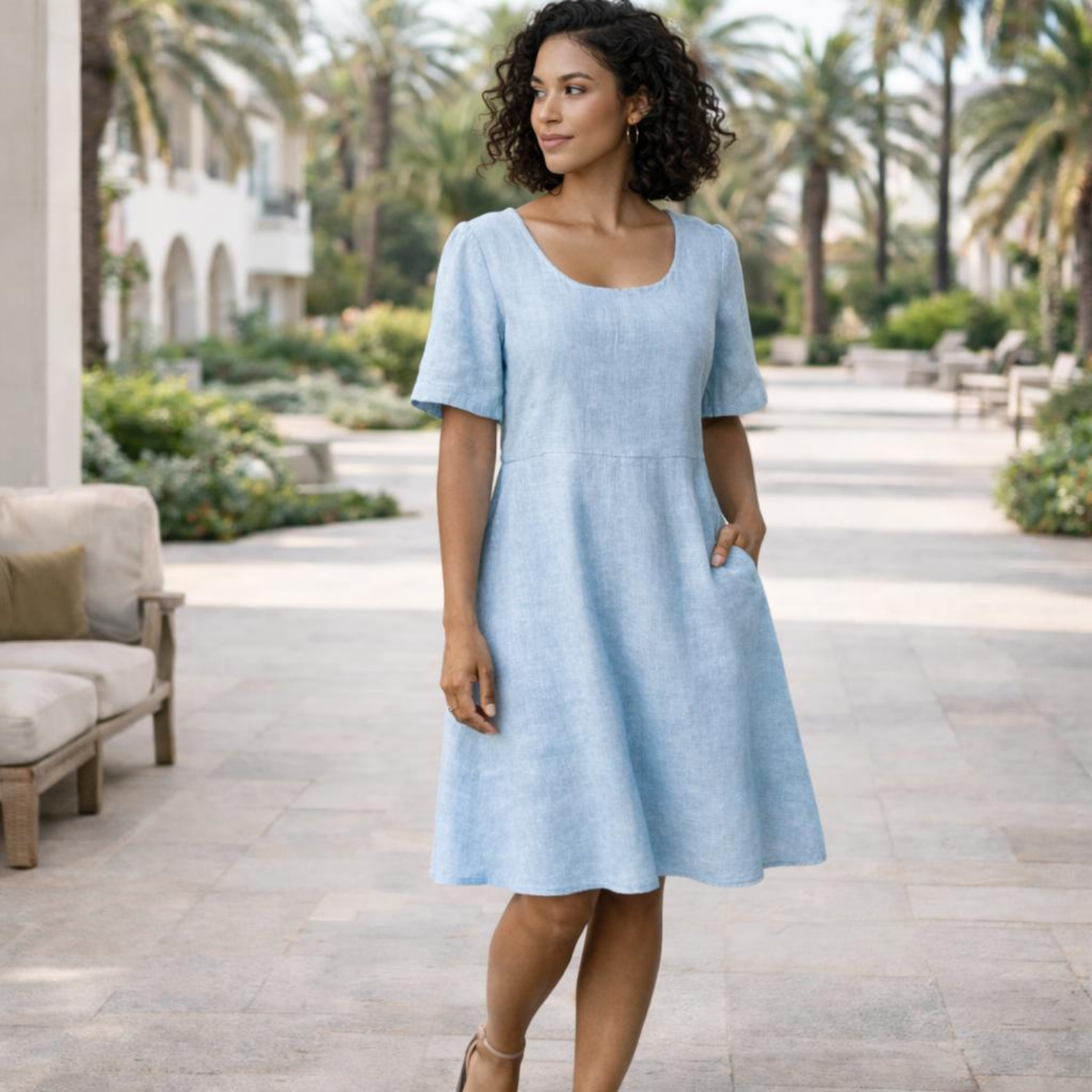 Solene Linen Dress