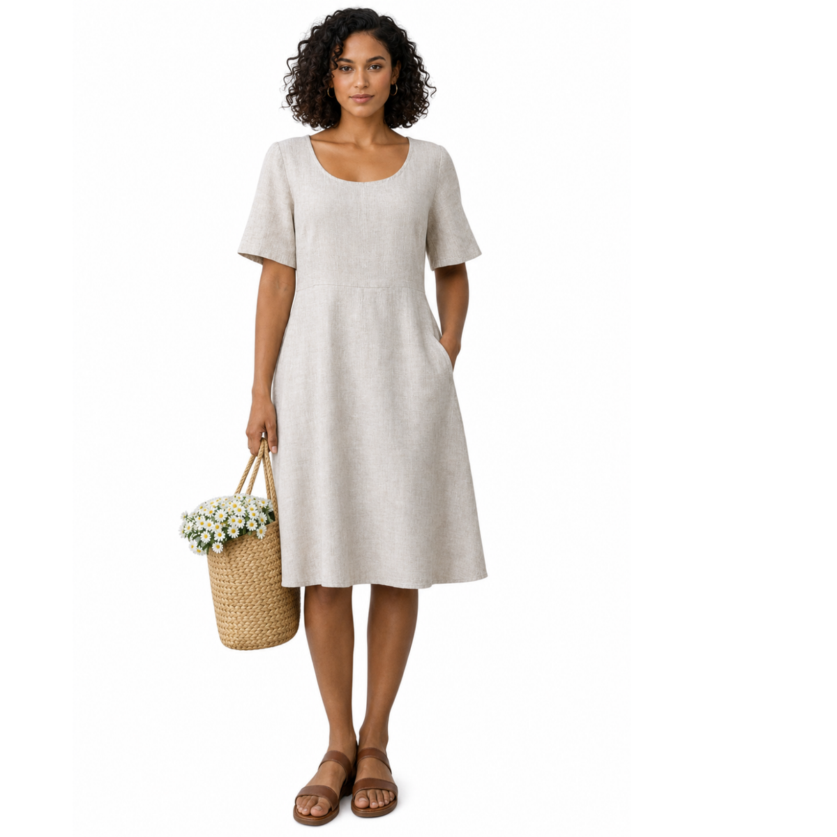 Solene Linen Dress