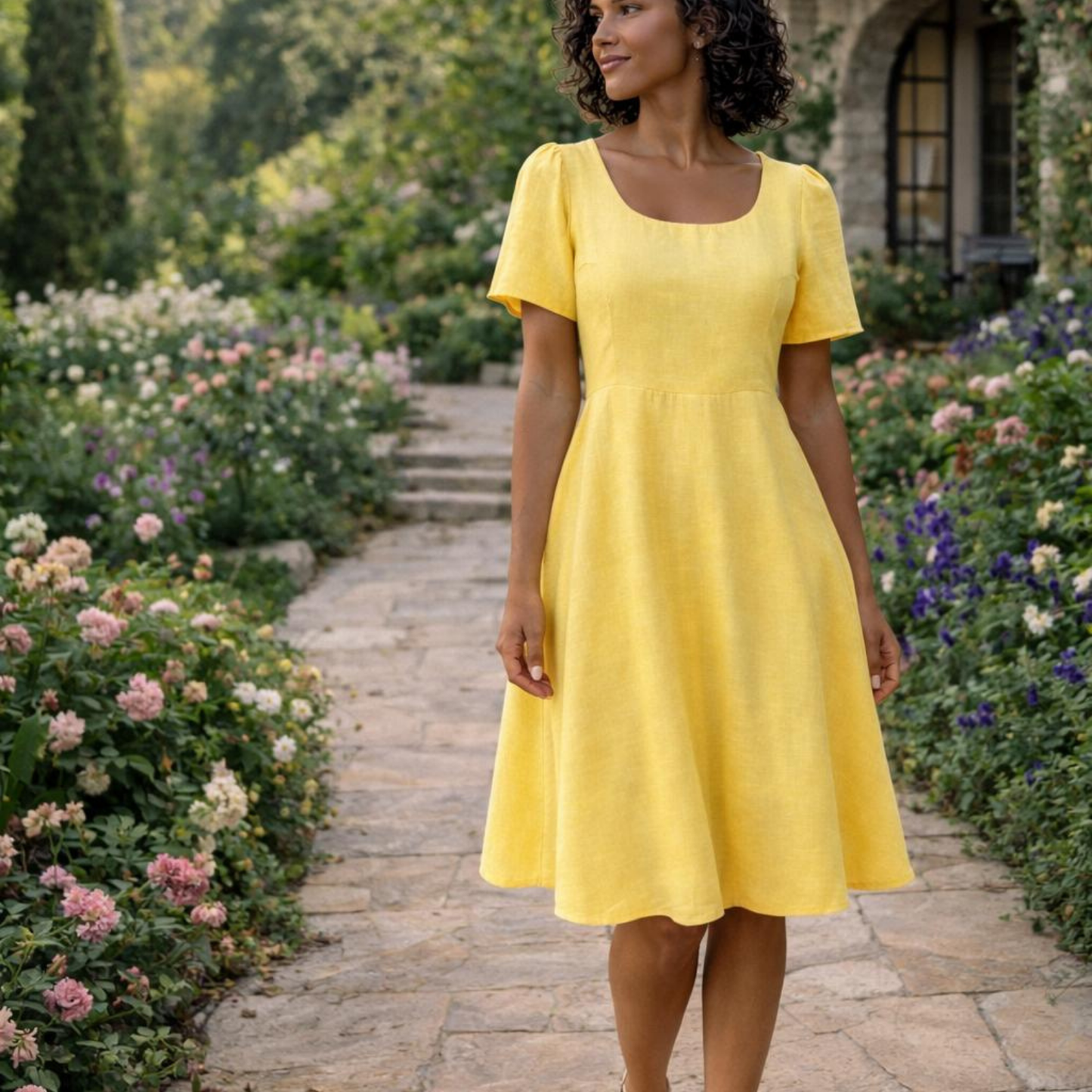 Solene Linen Dress