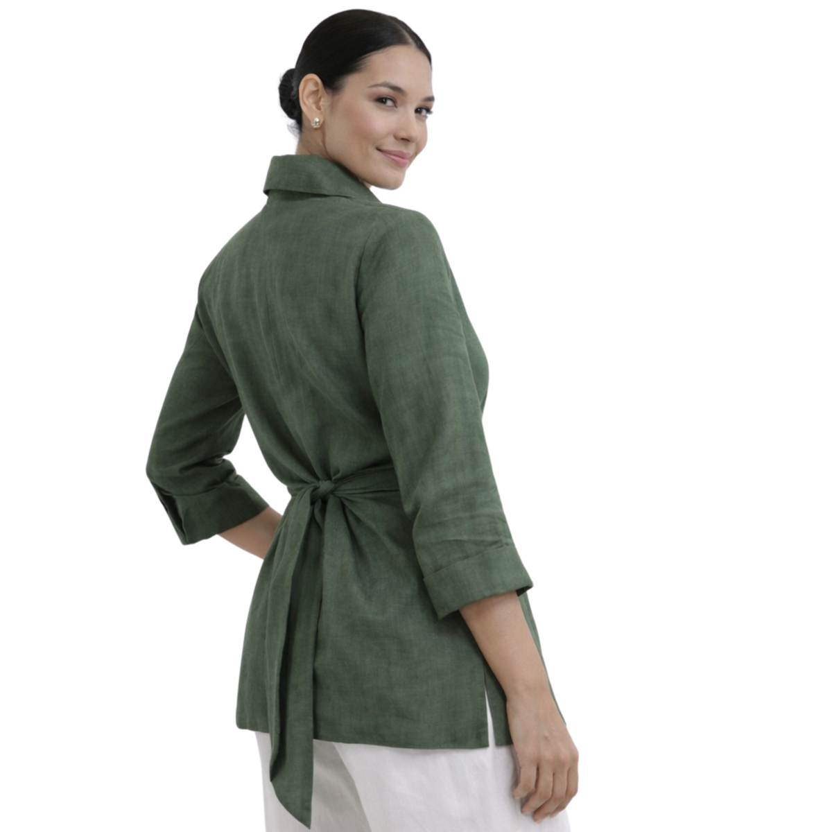 Linen Tie Front Jacket
