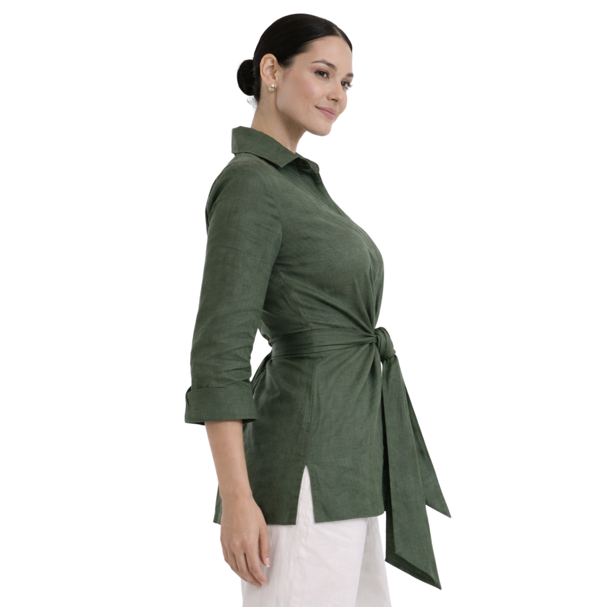 Linen Tie Front Jacket