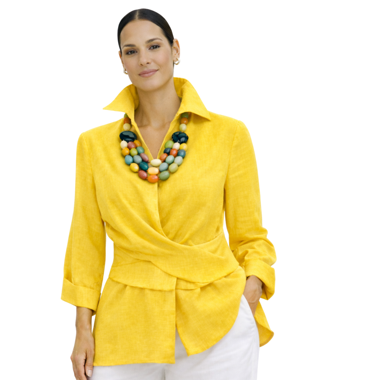 Linen Tie Front Jacket
