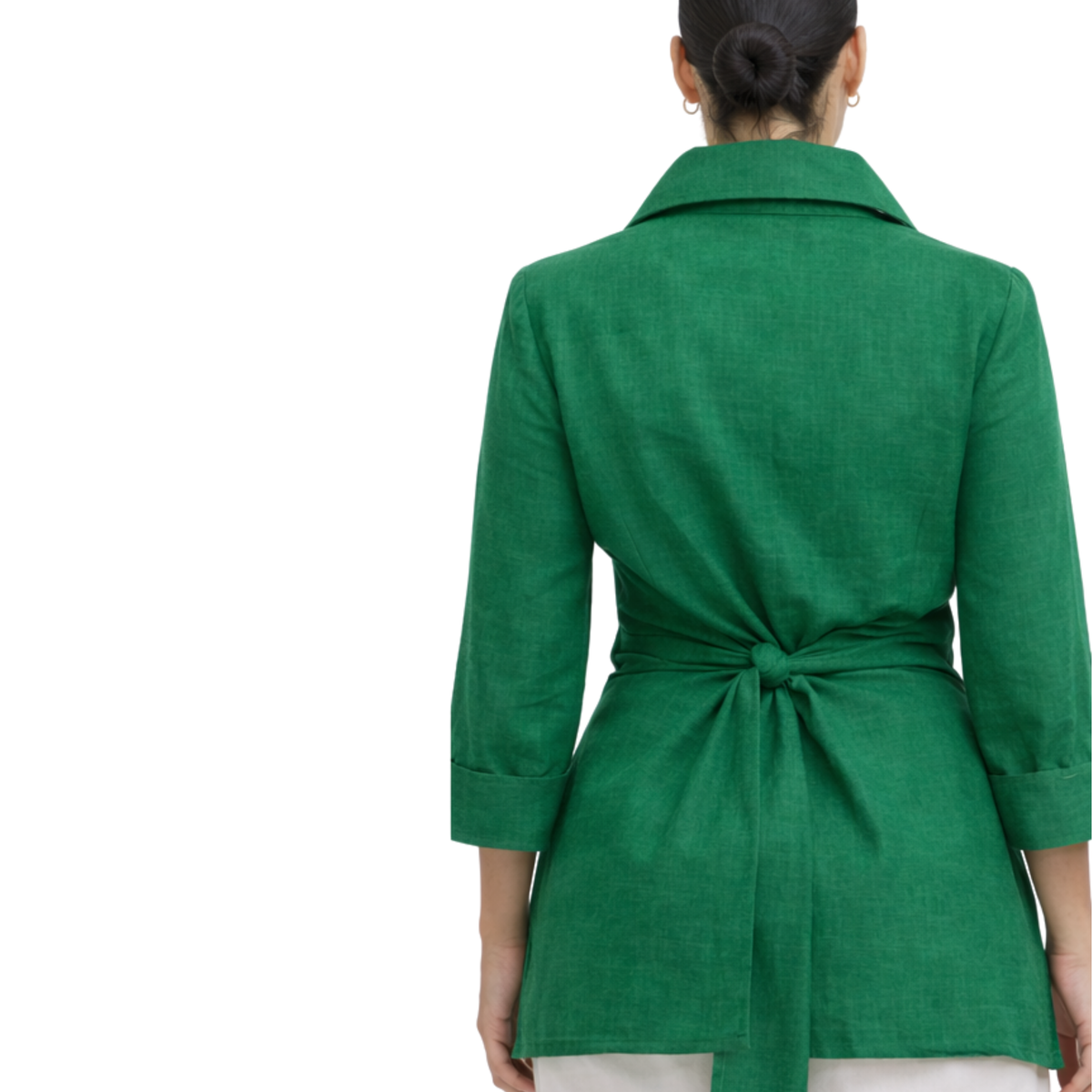Linen Tie Front Jacket