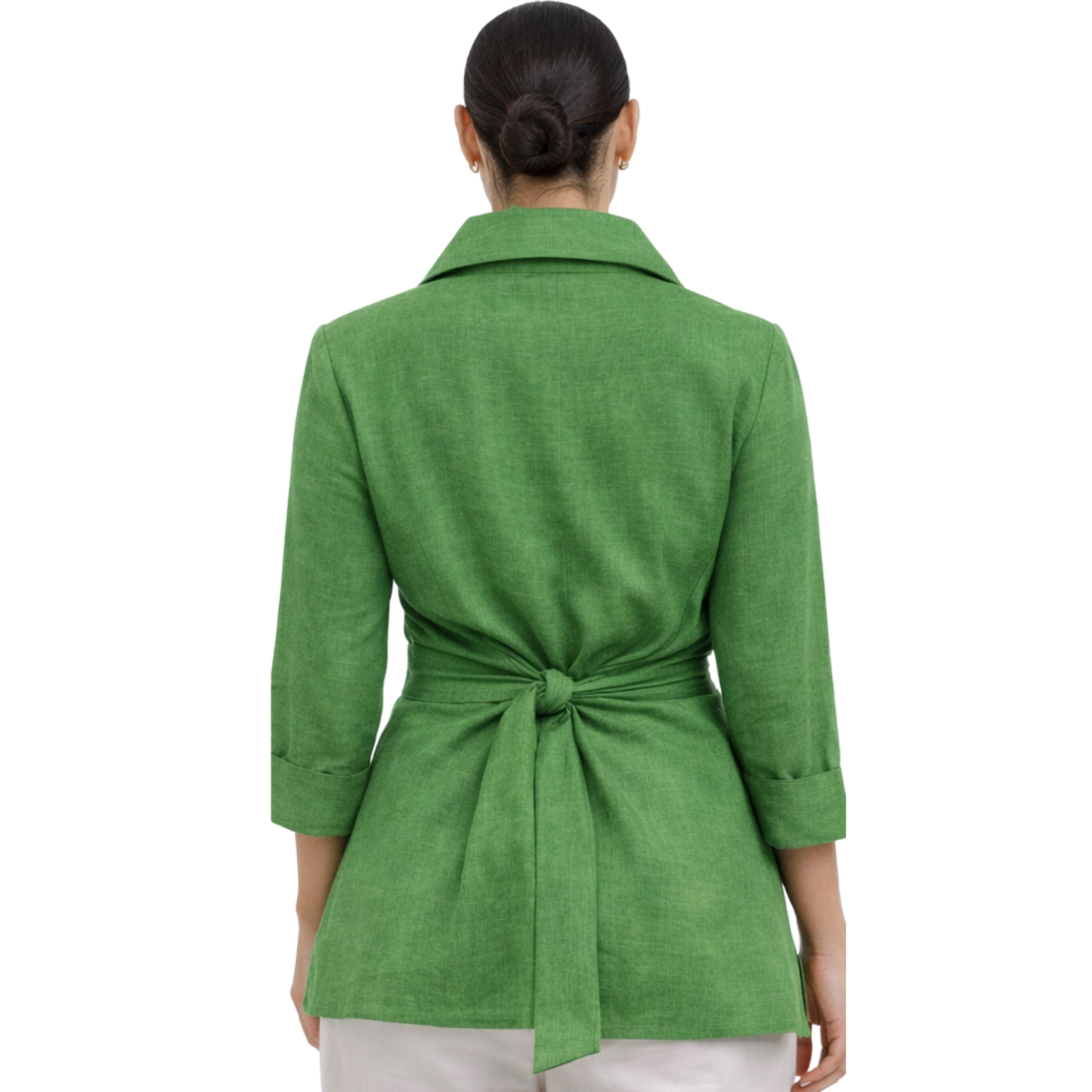 Linen Tie Front Jacket