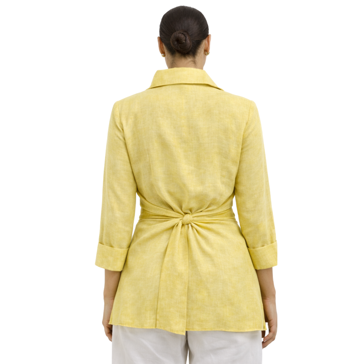 Linen Tie Front Jacket