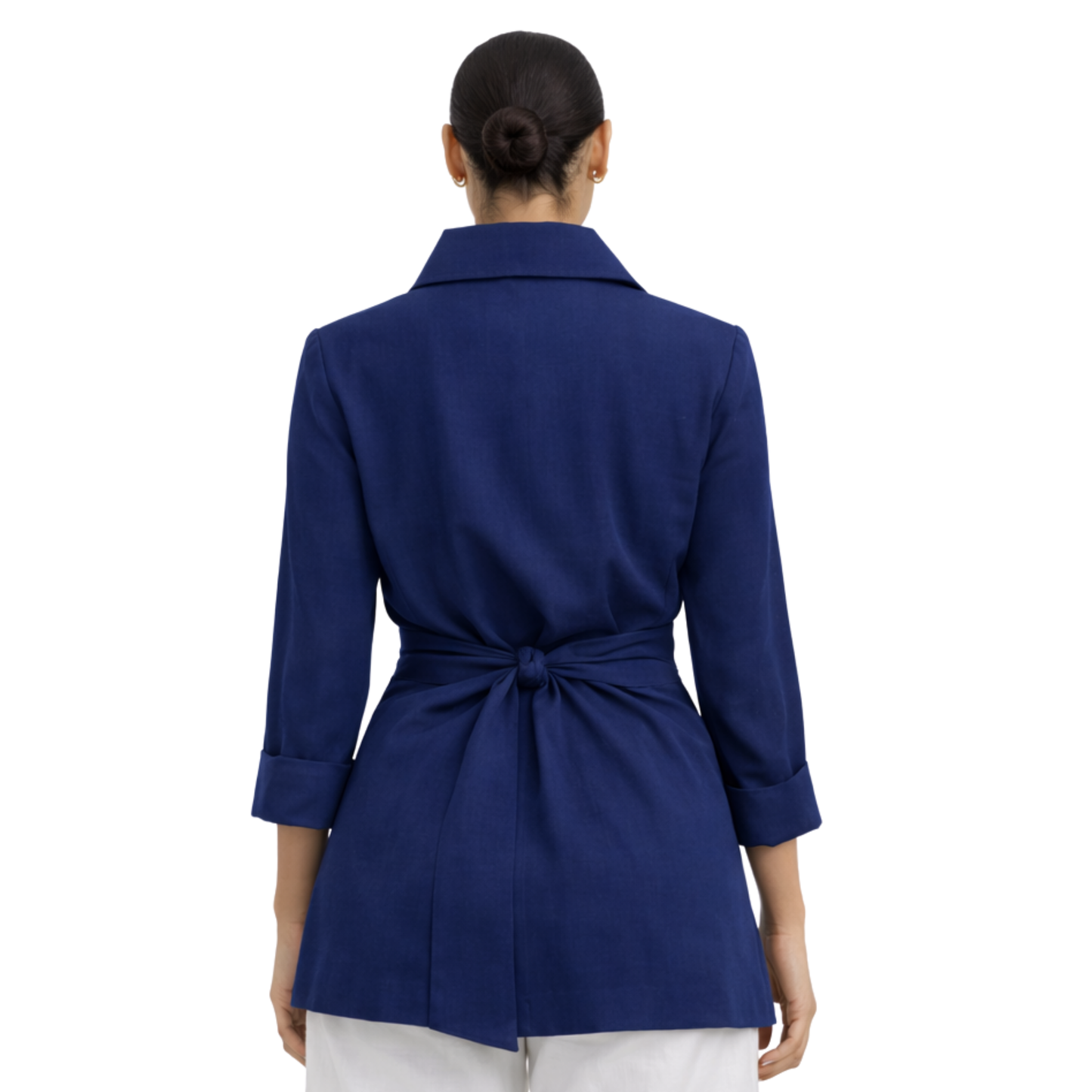 Linen Tie Front Jacket