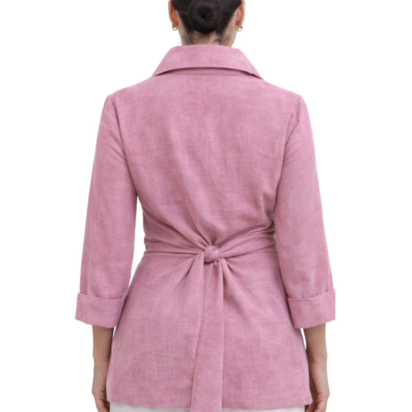 Linen Tie Front Jacket