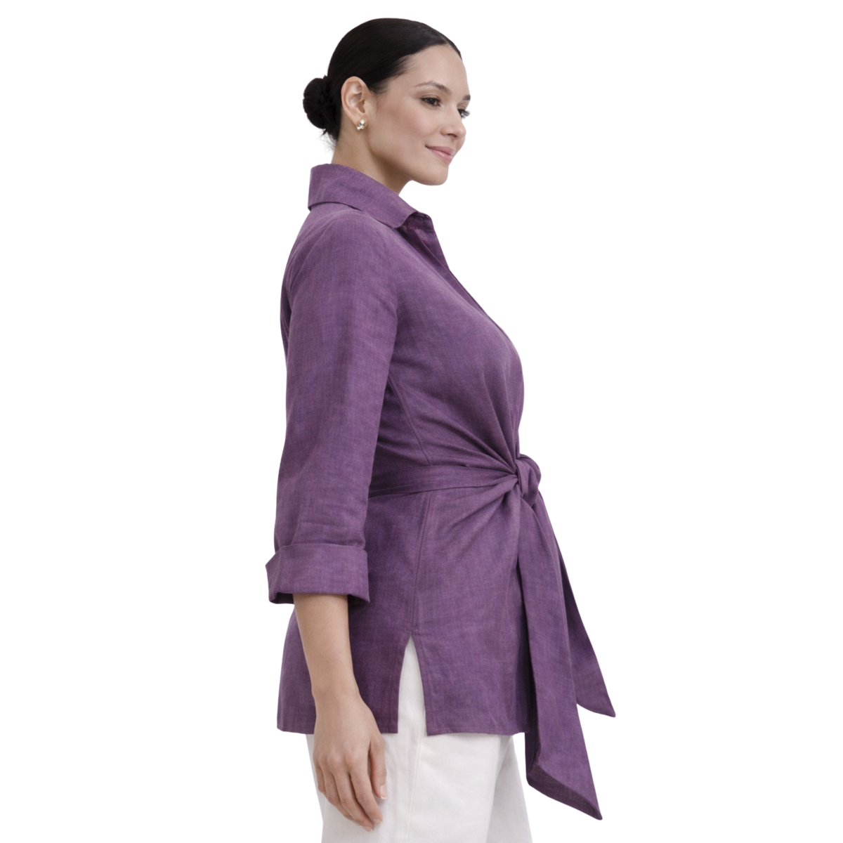Linen Tie Front Jacket