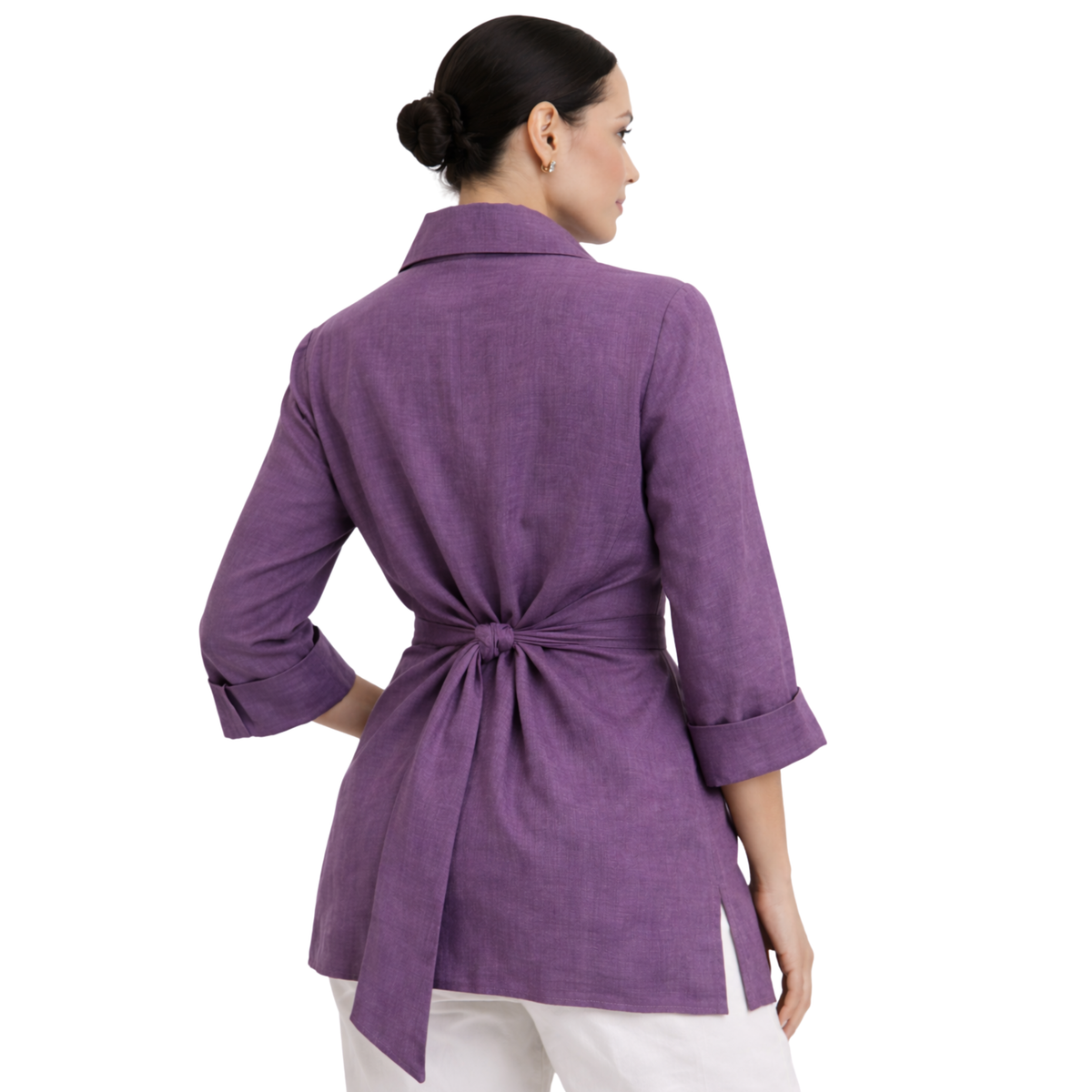Linen Tie Front Jacket