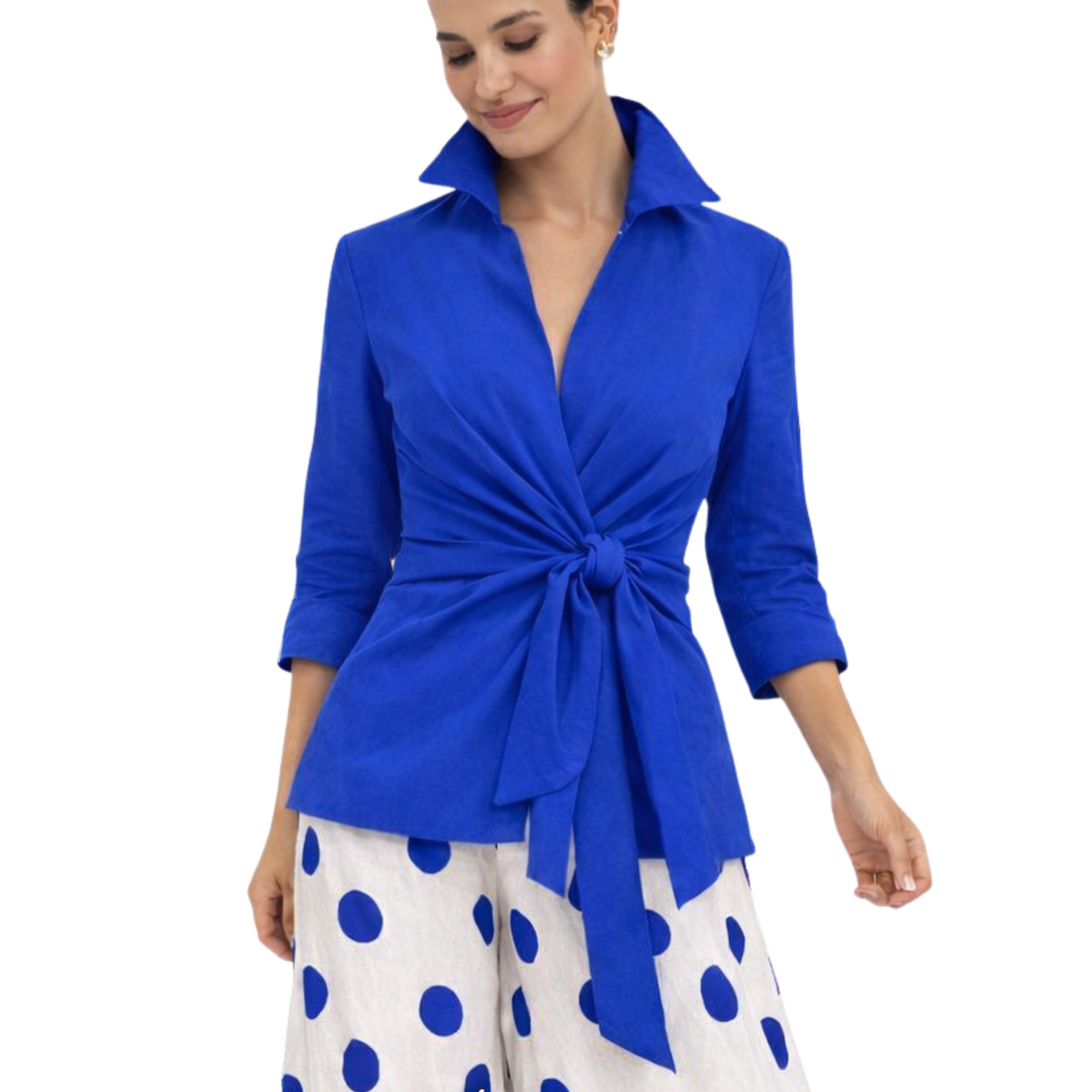 Linen Tie Front Jacket