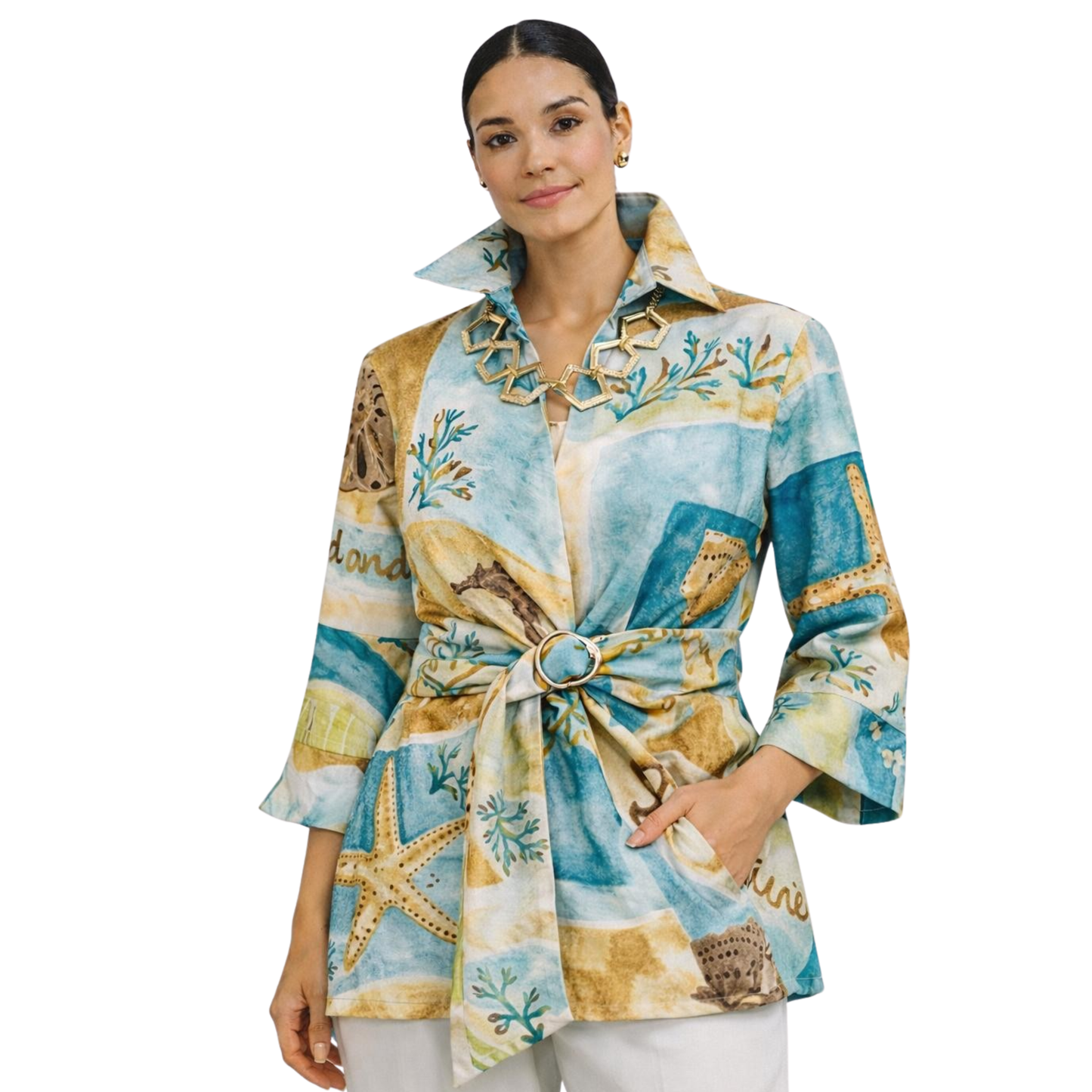 Becky Luxe Buckle Wrap Blouse Artist Series