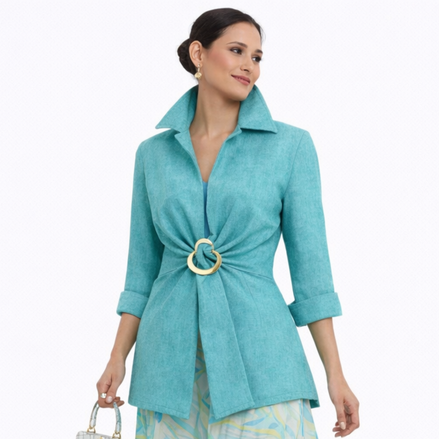 Linen Tie Front Jacket