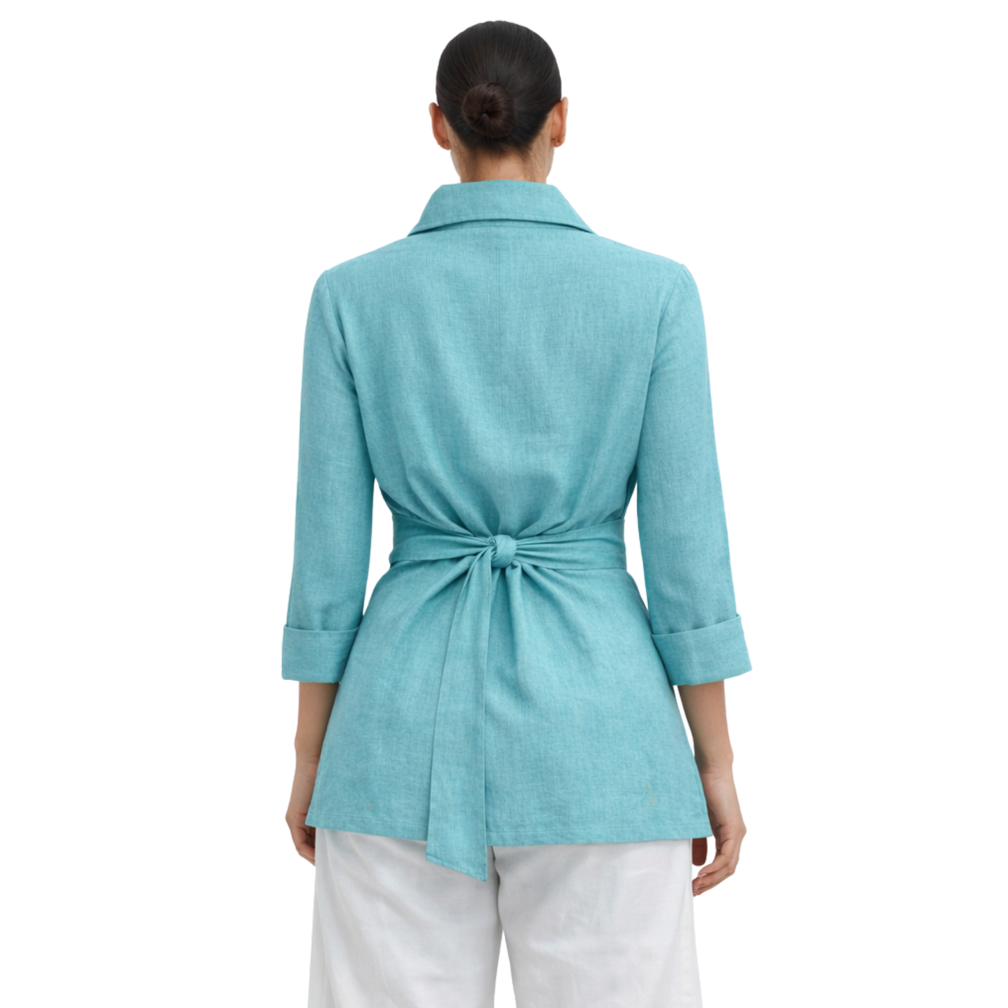 Linen Tie Front Jacket