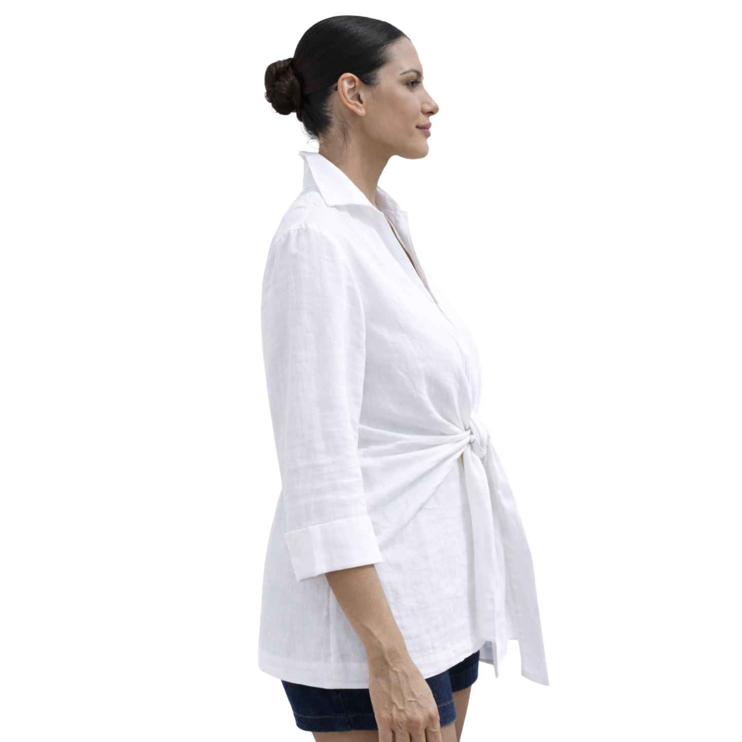 Linen Tie Front Jacket