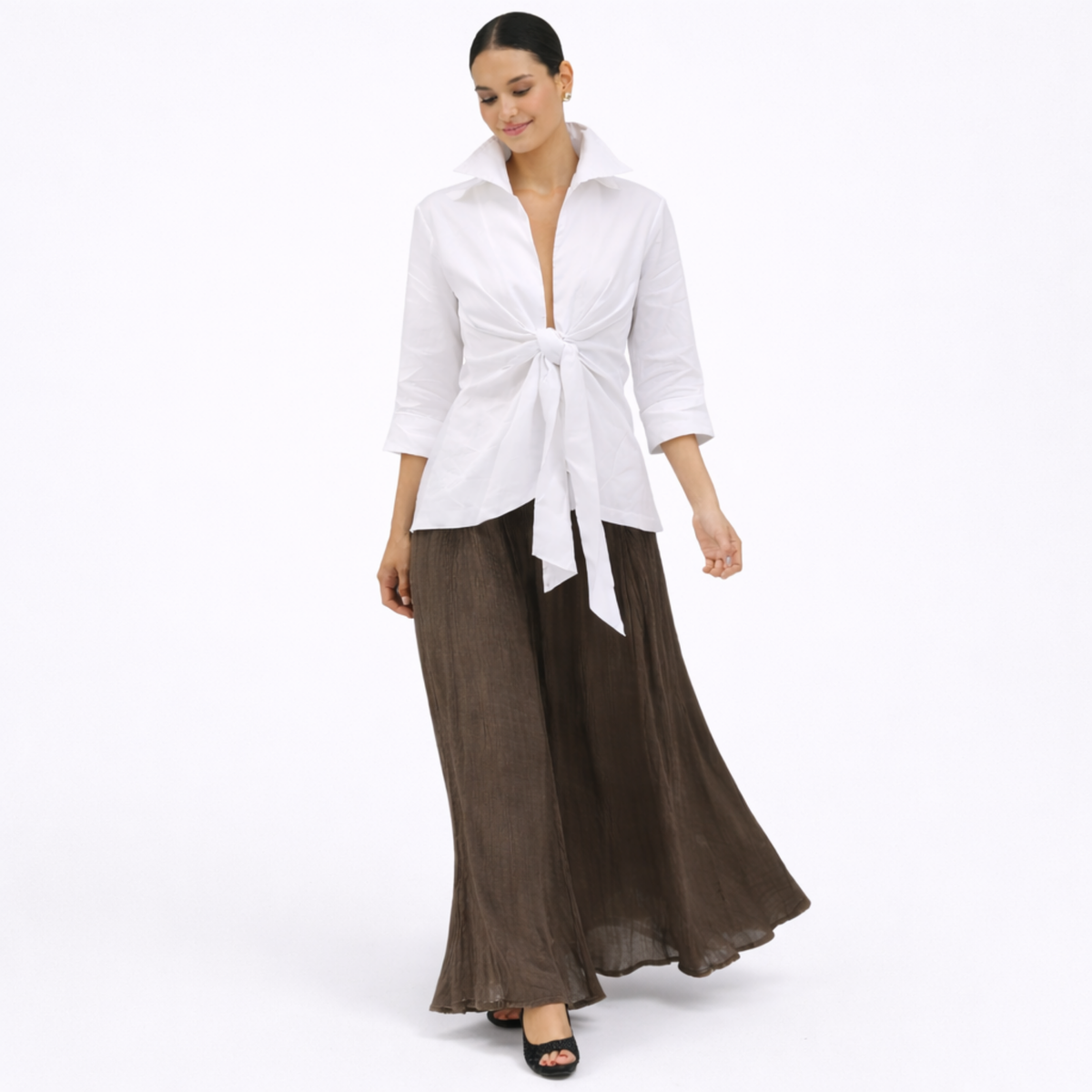 Linen Tie Front Jacket