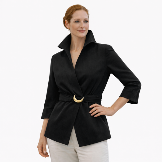 Zya Luxe Buckle Wrap Blouse
