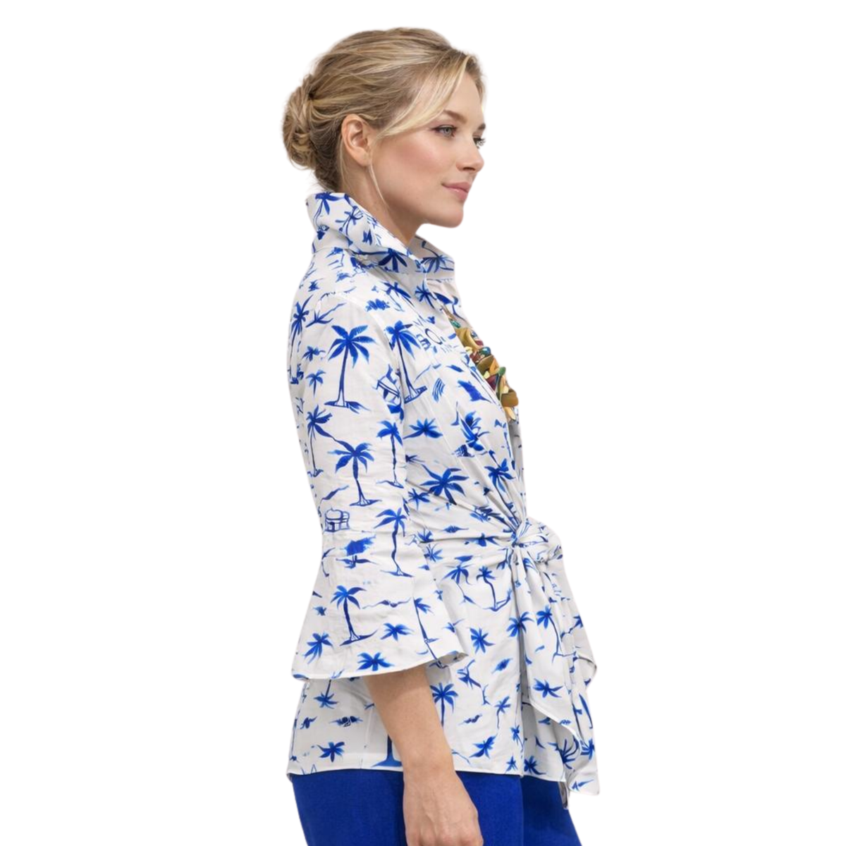 Becky Luxe Buckle Wrap Blouse Artist Series