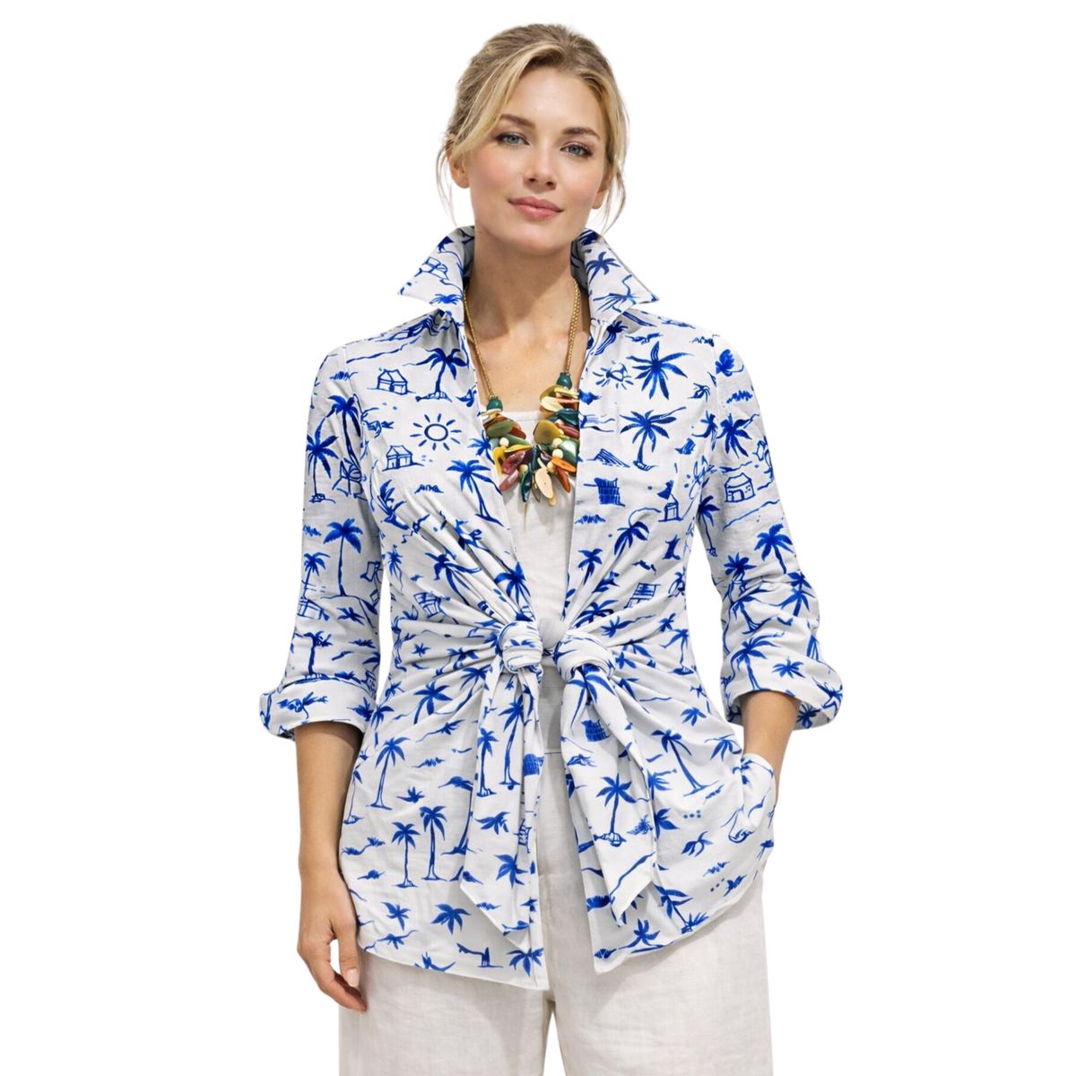 Becky Luxe Buckle Wrap Blouse Artist Series