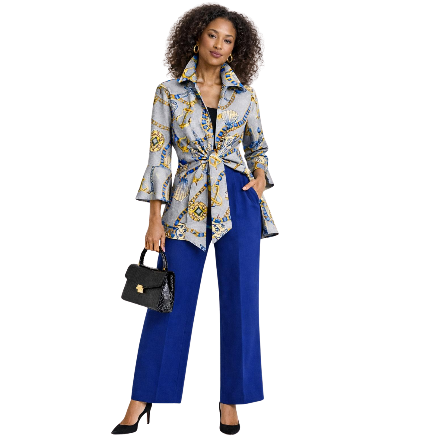 Becky Luxe Buckle Wrap Blouse Artist Series
