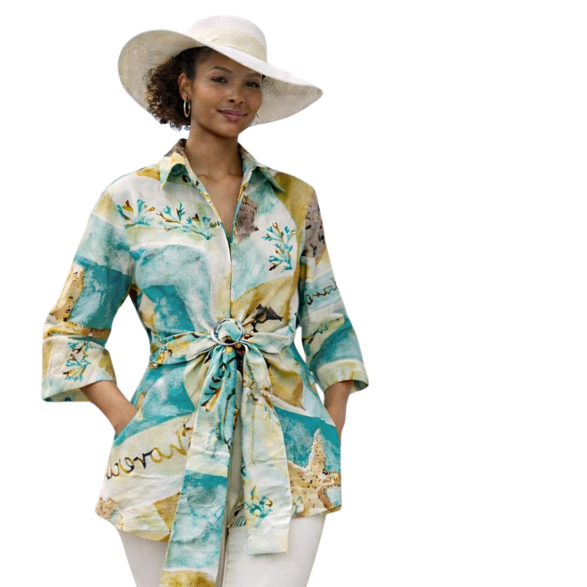 Becky Luxe Buckle Wrap Blouse Artist Series
