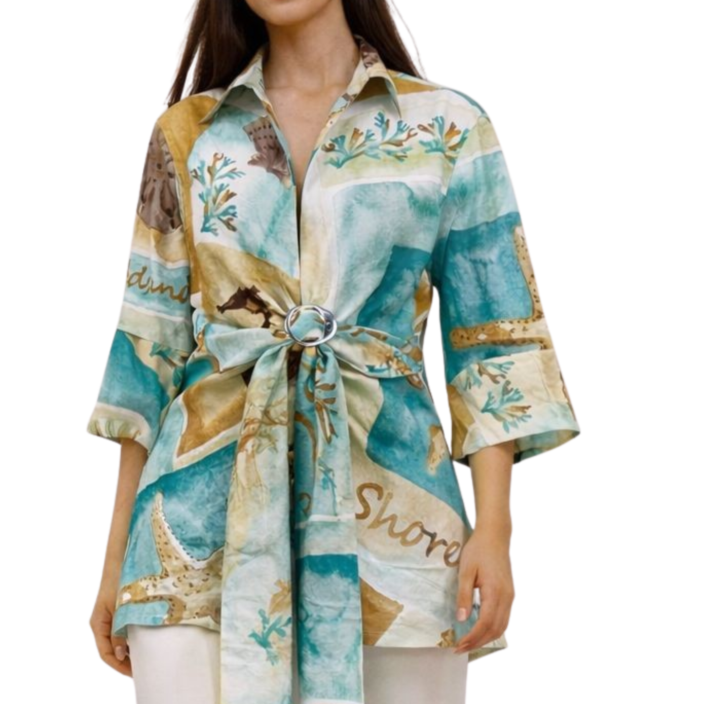 Becky Luxe Buckle Wrap Blouse Artist Series