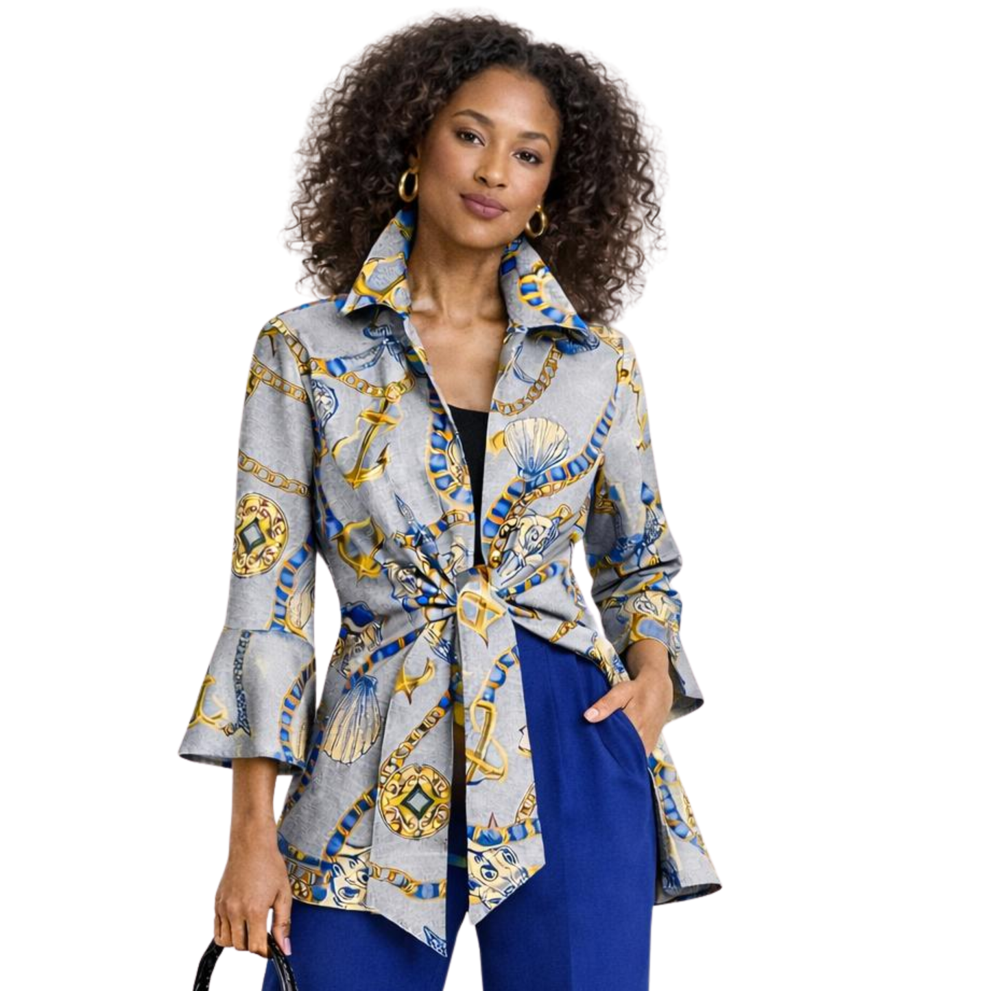 Becky Luxe Buckle Wrap Blouse Artist Series