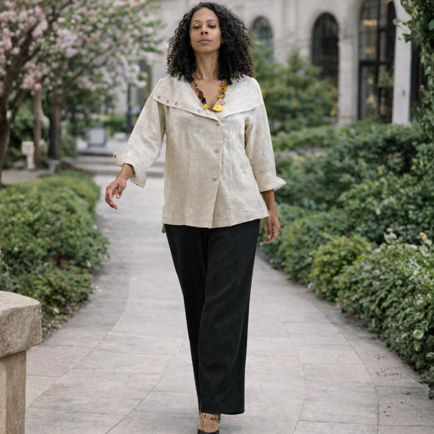 Rachel Linen Palazzo Pants – Flat Front Wide Leg-Essentials