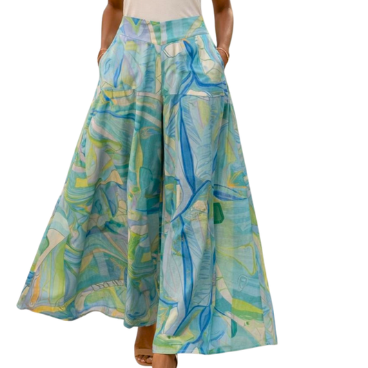 Kenna Linen Palazzo Pants – Flat Front Wide Leg Artist Series